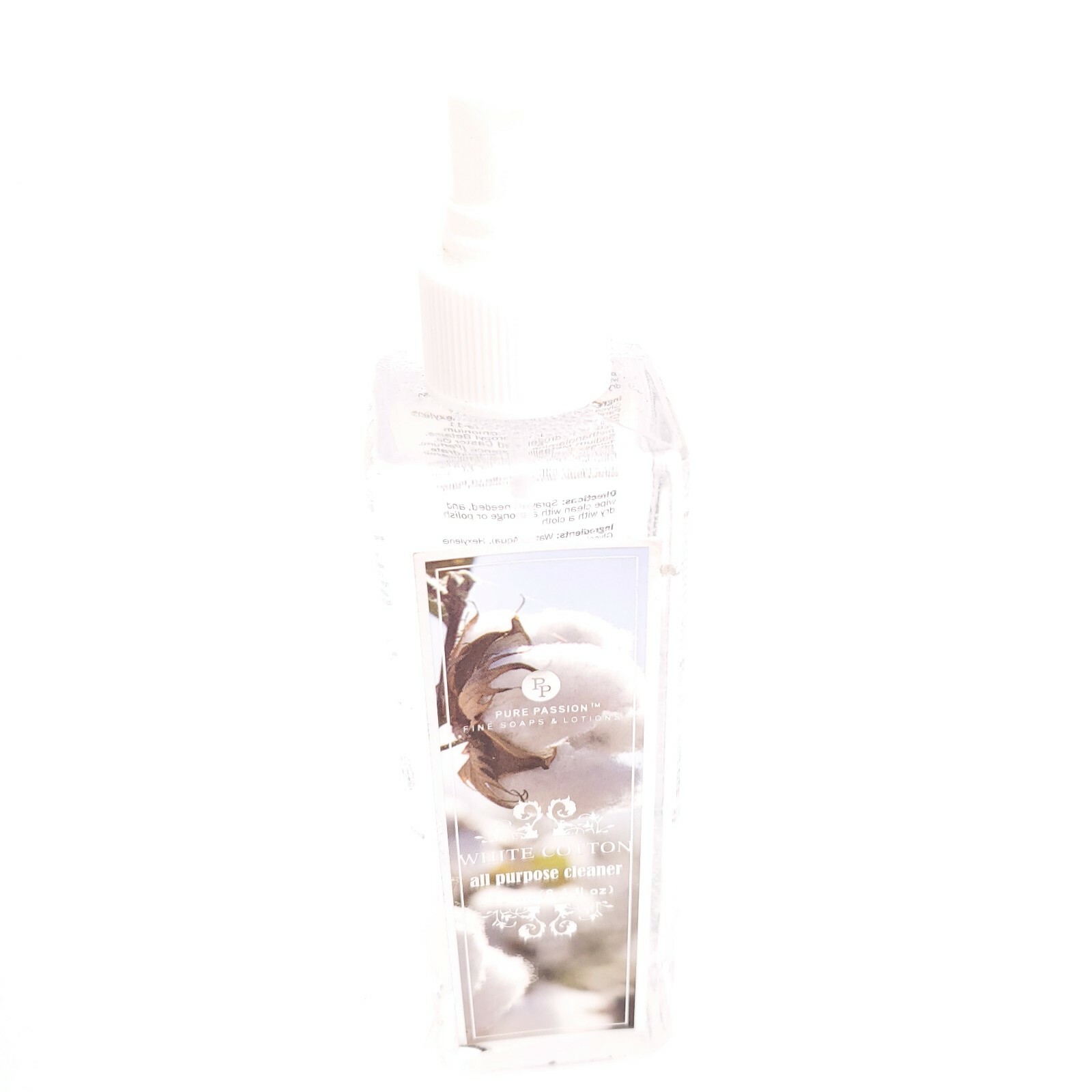 Pure Passion White Cotton All Purpose Cleaner 8.4oz Missing Top Cap USA Seller