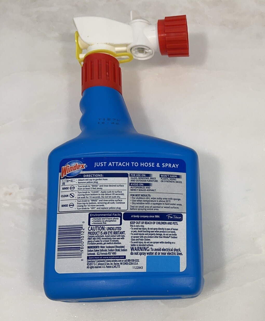 Windex Outdoor Window Cleaner For Glass Attach To Garden Hose 32 oz Concentrated