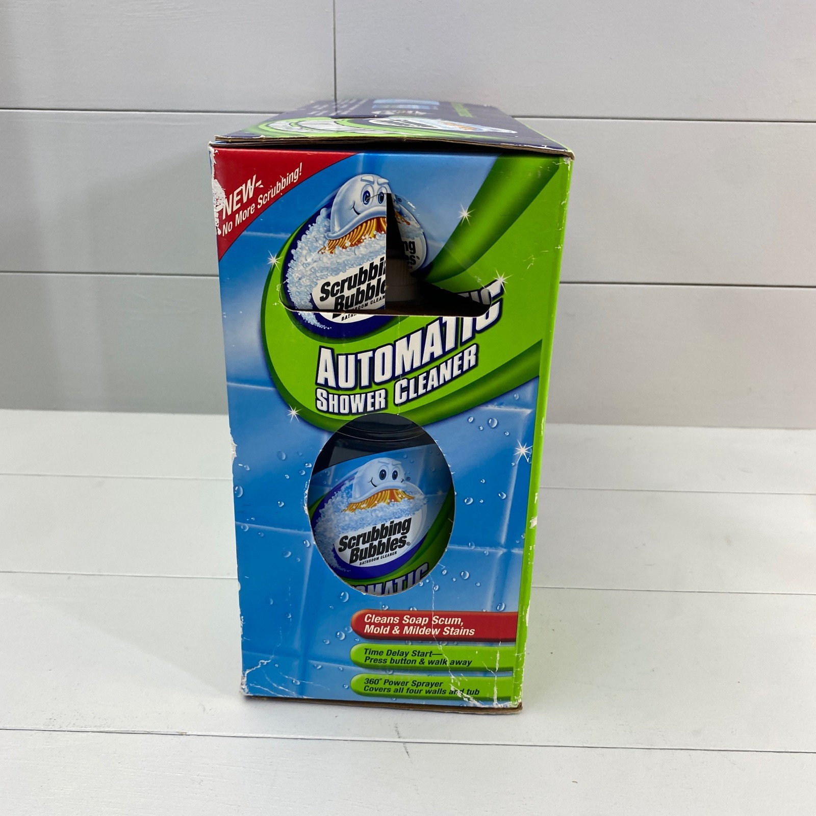 Scrubbing Bubbles Automatic Shower Cleaner New in Worn Box 2 Cleaning Solutions