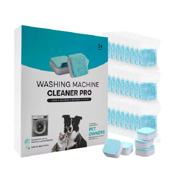 24 Pack • Washing Machine Cleaner Tablets • Deep Cleaning Descaler • Front & Top