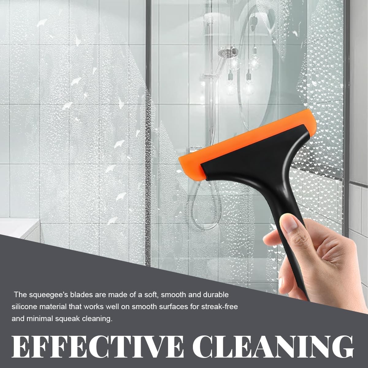 Small Rubber Window Squeegee Auto Windshield Water Blade Scraper for Car Home