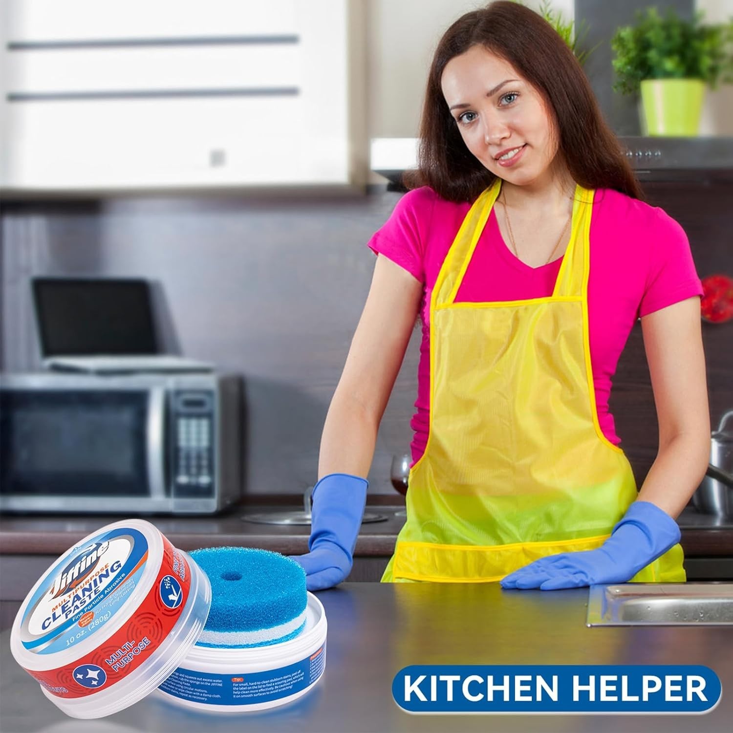 JIFFINE COOKTOP CLEANER PASTE 2 PACK 10OZ BURNED GREASE REMOVER GLASS TOP