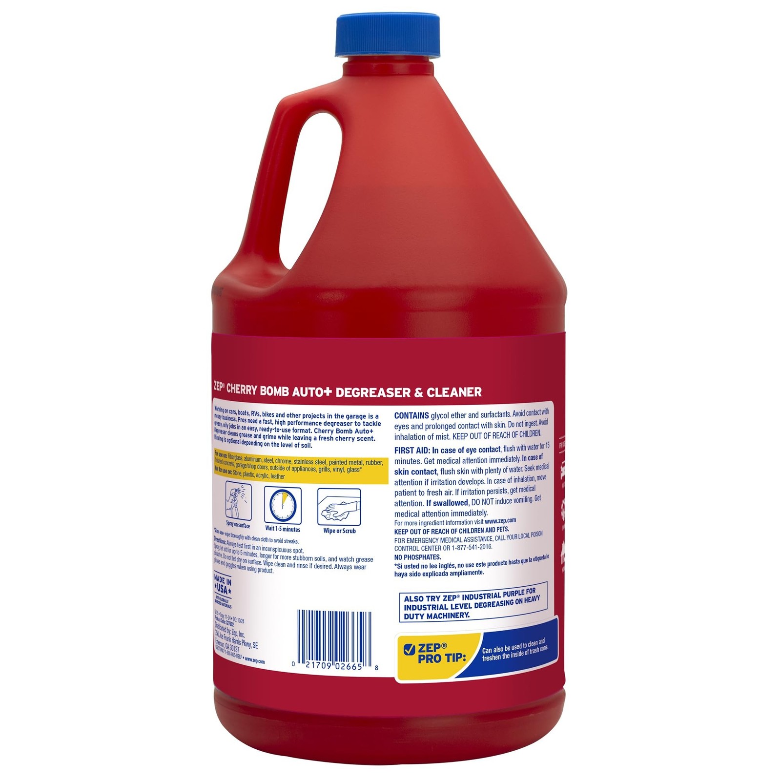 Zep Cherry Bomb Auto+ Degreaser & Cleaner – For Auto, Marine, RV, & Home – 1 …
