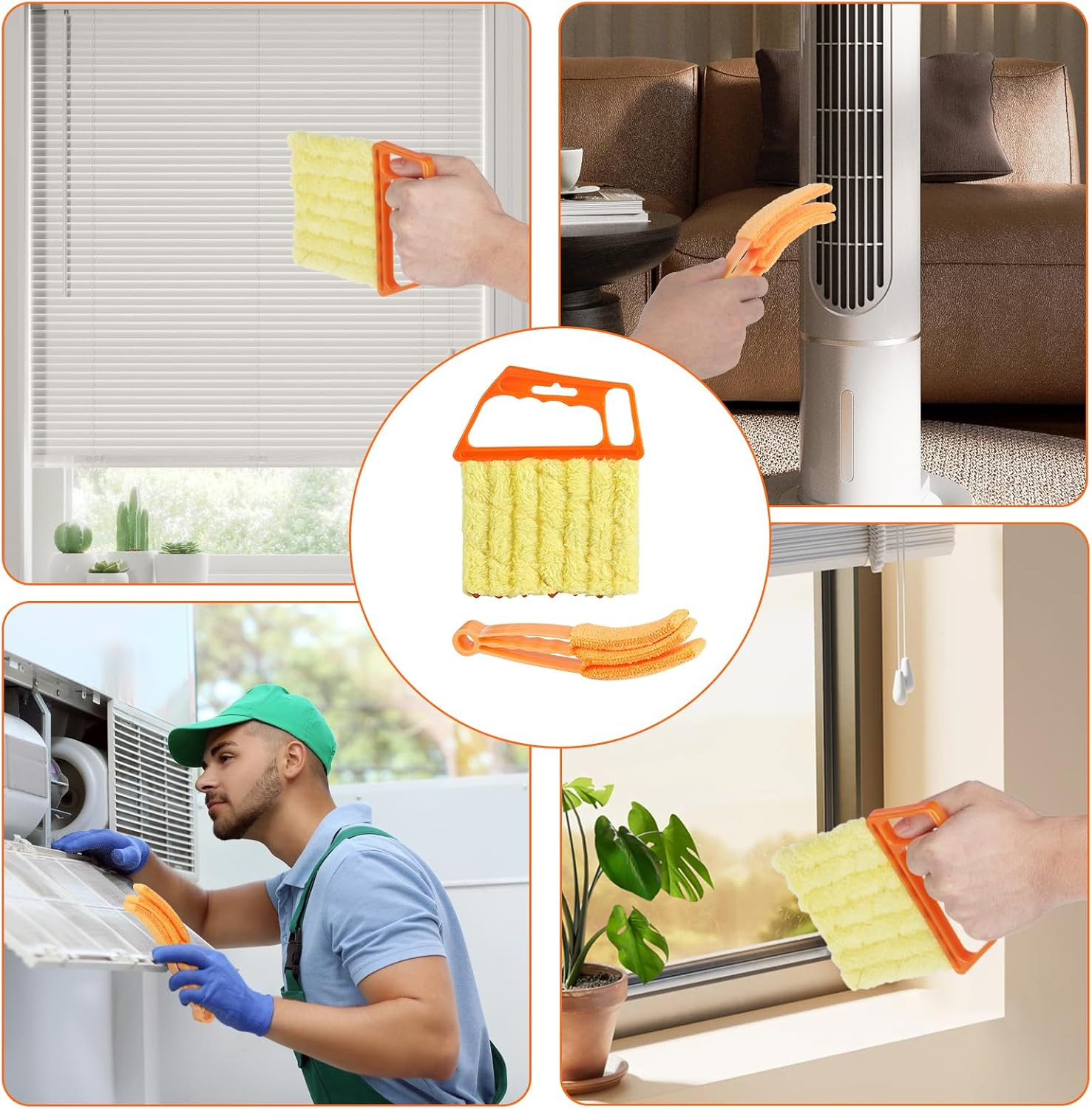 4Pcs Window Venetian Blind Cleaner Duster Tool,Blind Duster for Cleaning,Washabl