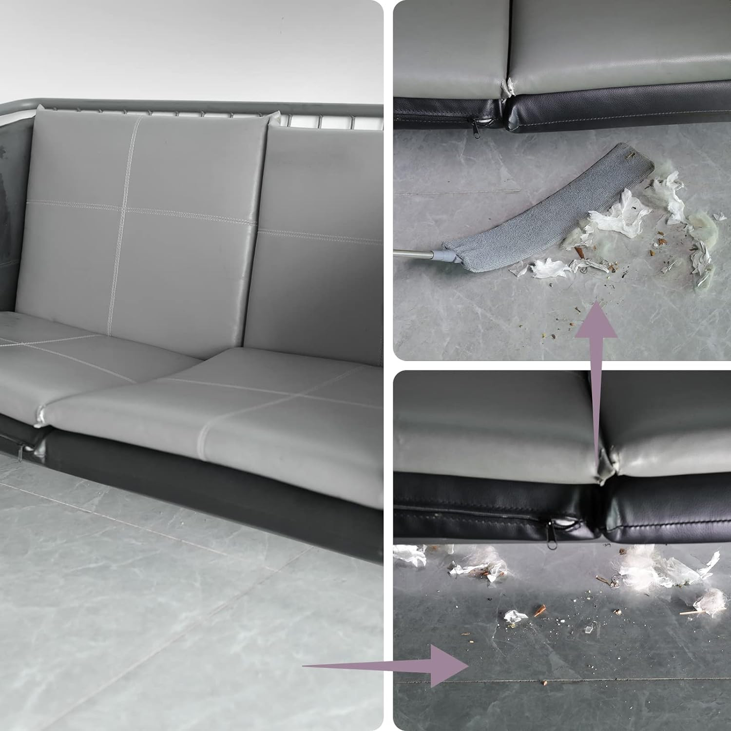 Retractable Gap Dust Cleaner with 3 Microfiber Dusting Cloths & 30-100 Inch Exte