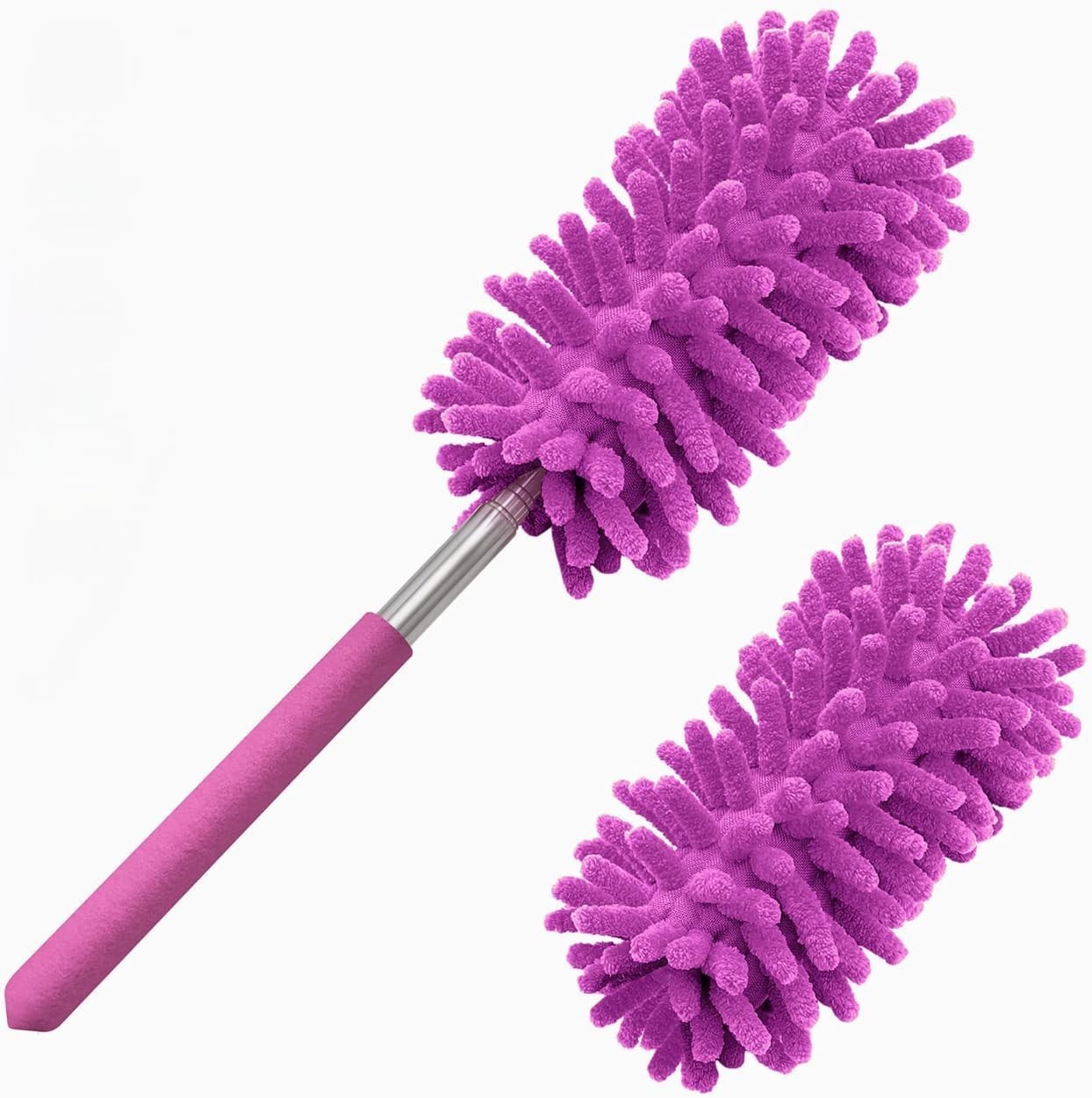 Washable Microfiber Duster with Extendable Pole – Ideal for Home & Car Cleaning