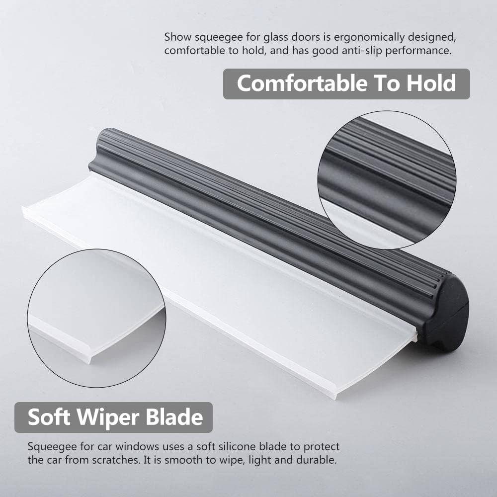 10″ Silicone Squeegee – Quick Dry Water Blade for Car & Shower