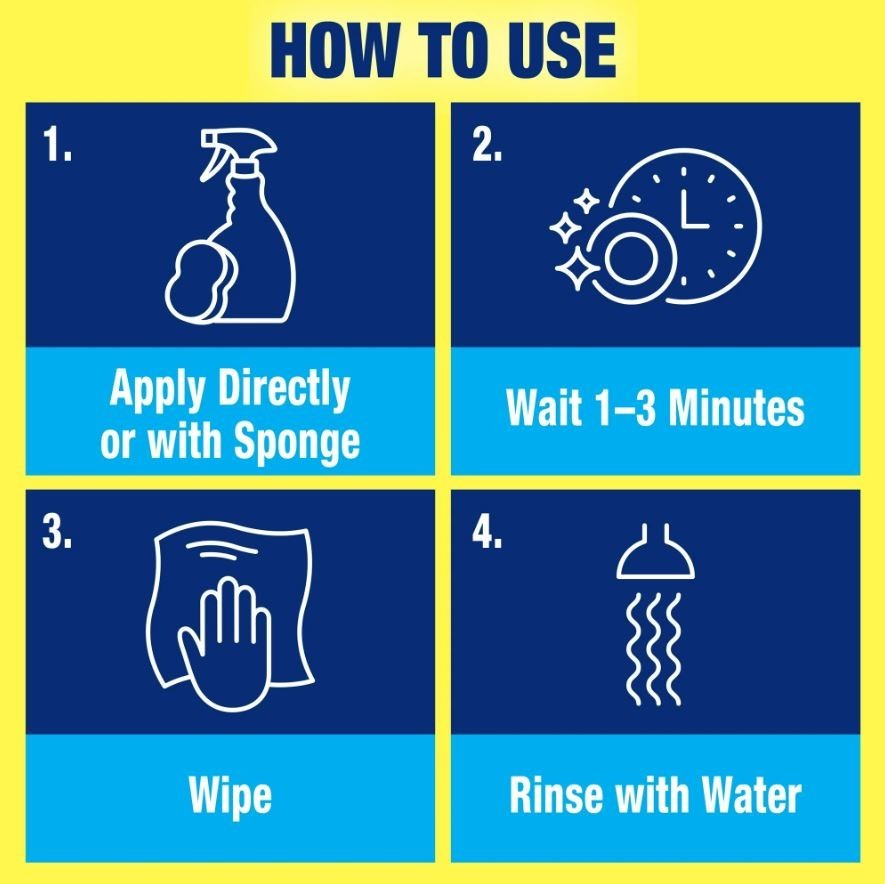 Scrub Free Total Bathroom Cleaner with OxiClean, Lemon Scent, 32 fl oz