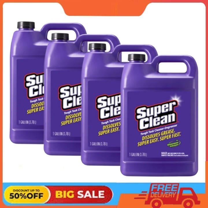 (4 pack) Super Clean Tough Task Cleaner-Degreaser – 1 Gallon | 128 Fluid Ounces