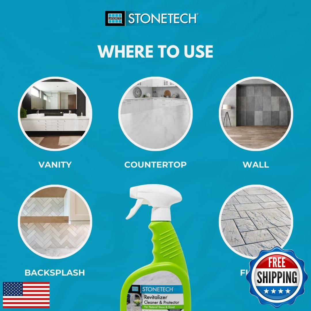 StoneTech Revitalizer Cleaner and Protector | Natural Stone Cleaner | Marble,
