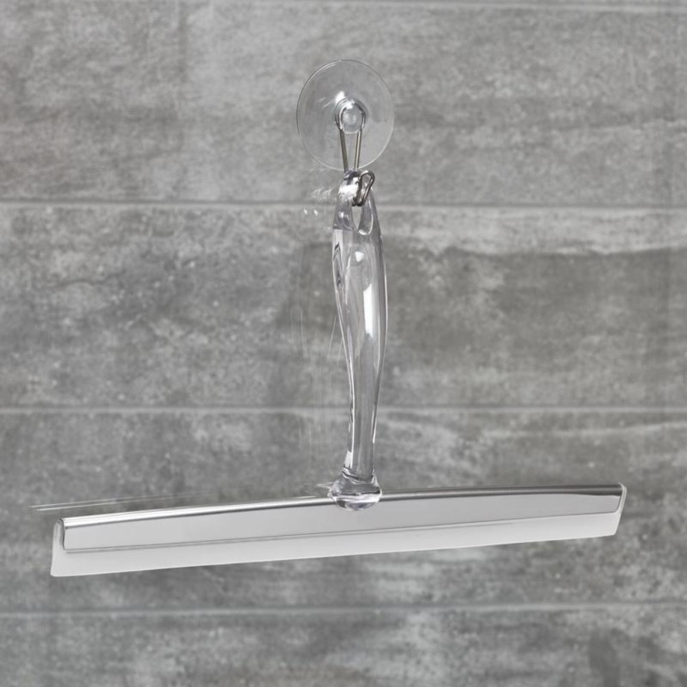 iDesign Zia 12 in. Stainless Steel Shower Squeegee