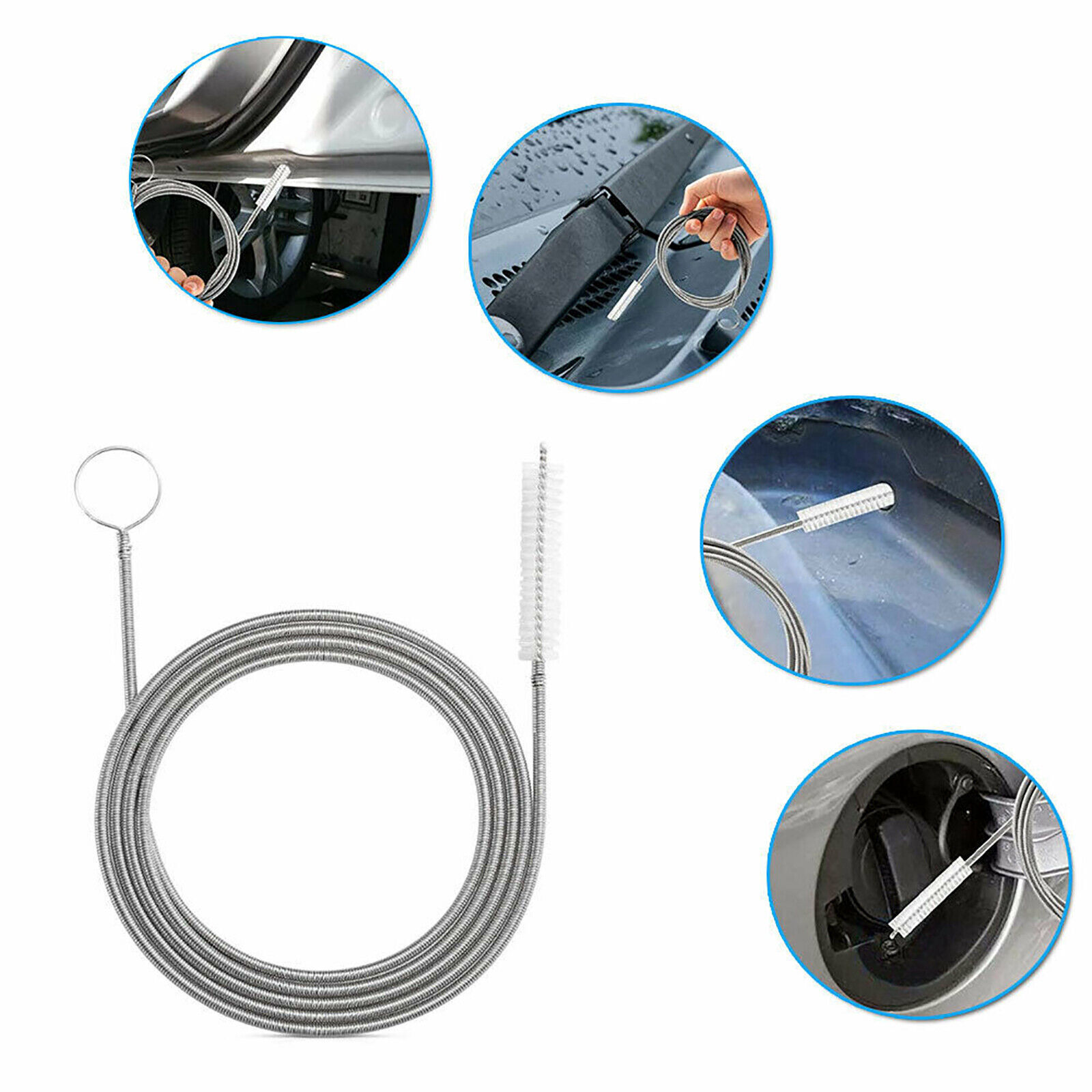 2Pcs Drain Brush Flexible Feeding Tube Brush Slim Cleaning Brush Hose Pipe Brush