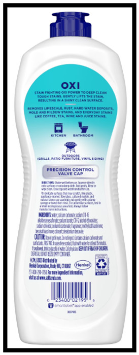 Soft Scrub Multi-Purpose Cleanser with OXI, Surface Cleaner, 24 Ounce