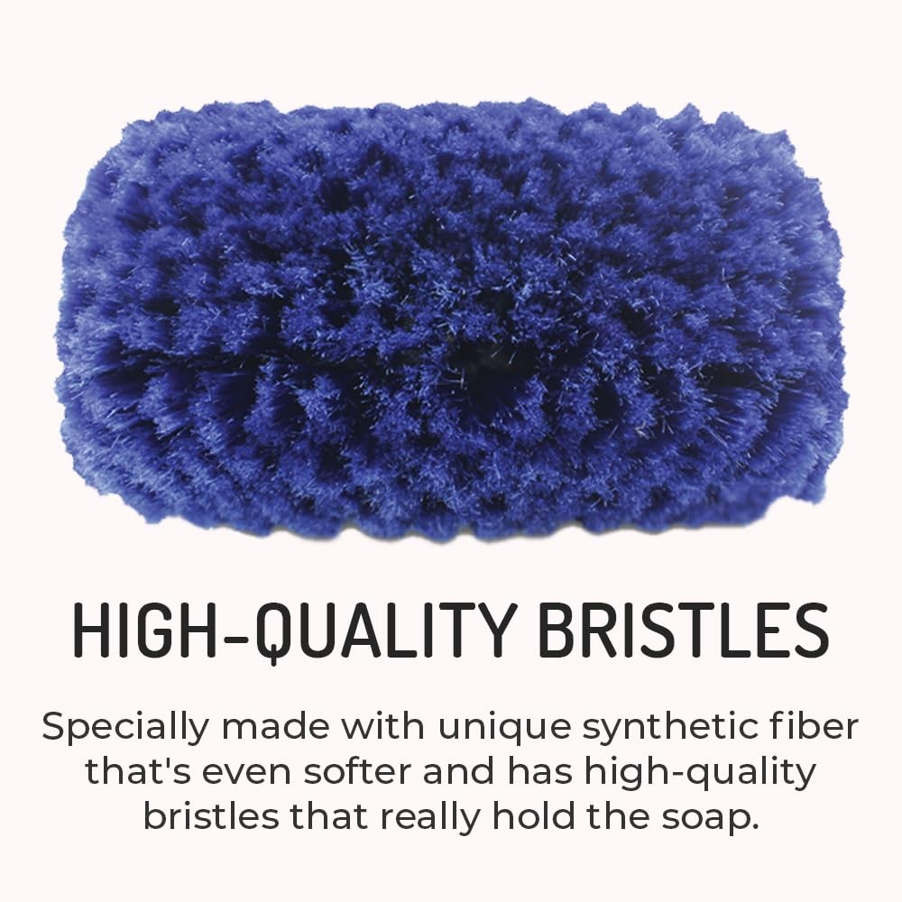 14” Car Wash Brush Head – Soft Bristles for Cars, Trucks, RVs, Boats, Campers…