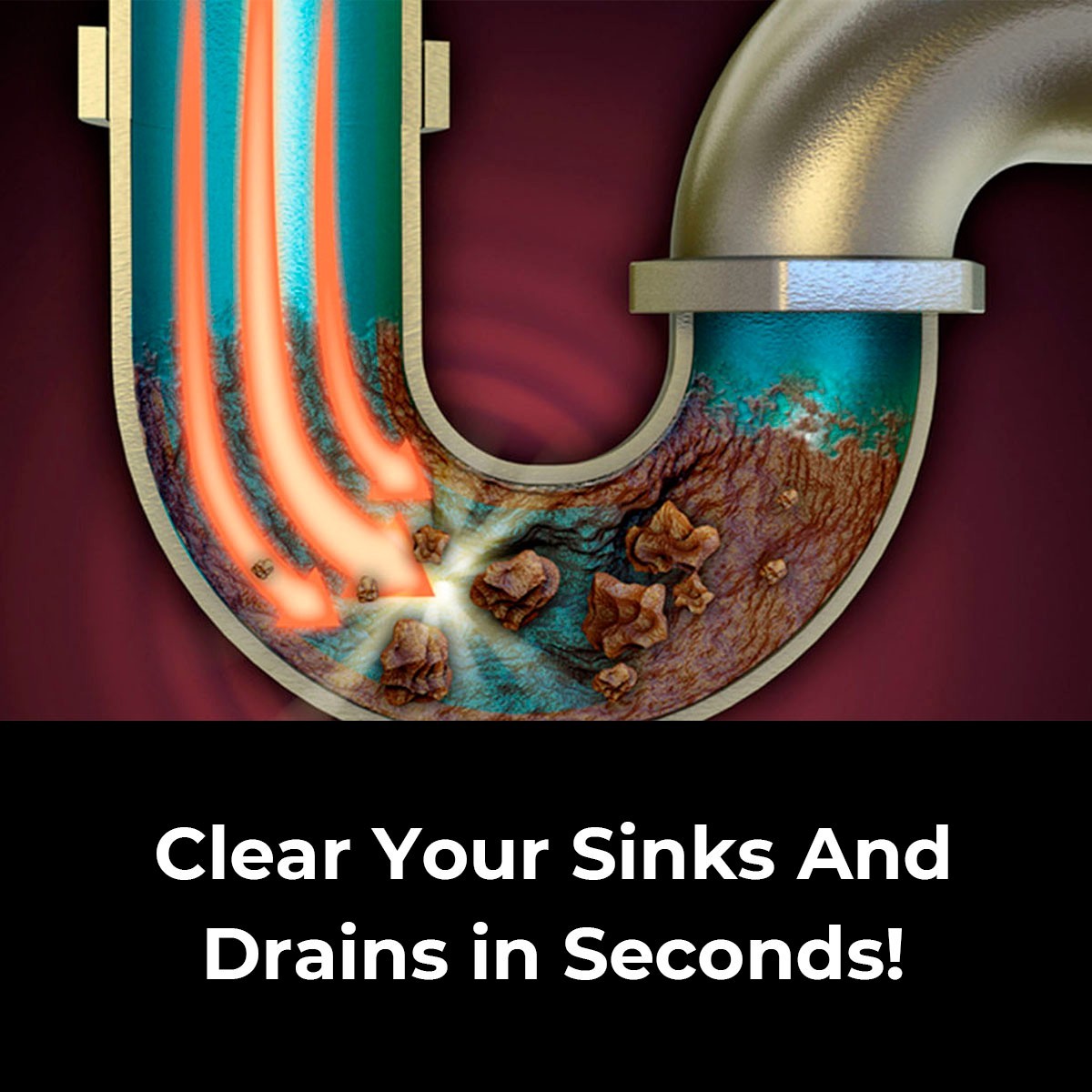 TurboClean Multi-Surface Powder Cleaner – Helps Reduce Buildup on Sinks, Drains