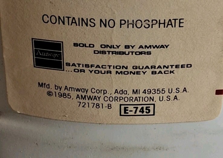 Vintage Amway Mint Condition Vinyl & Leather Cleaner 1985 RARE 16.9 oz. 70% Full