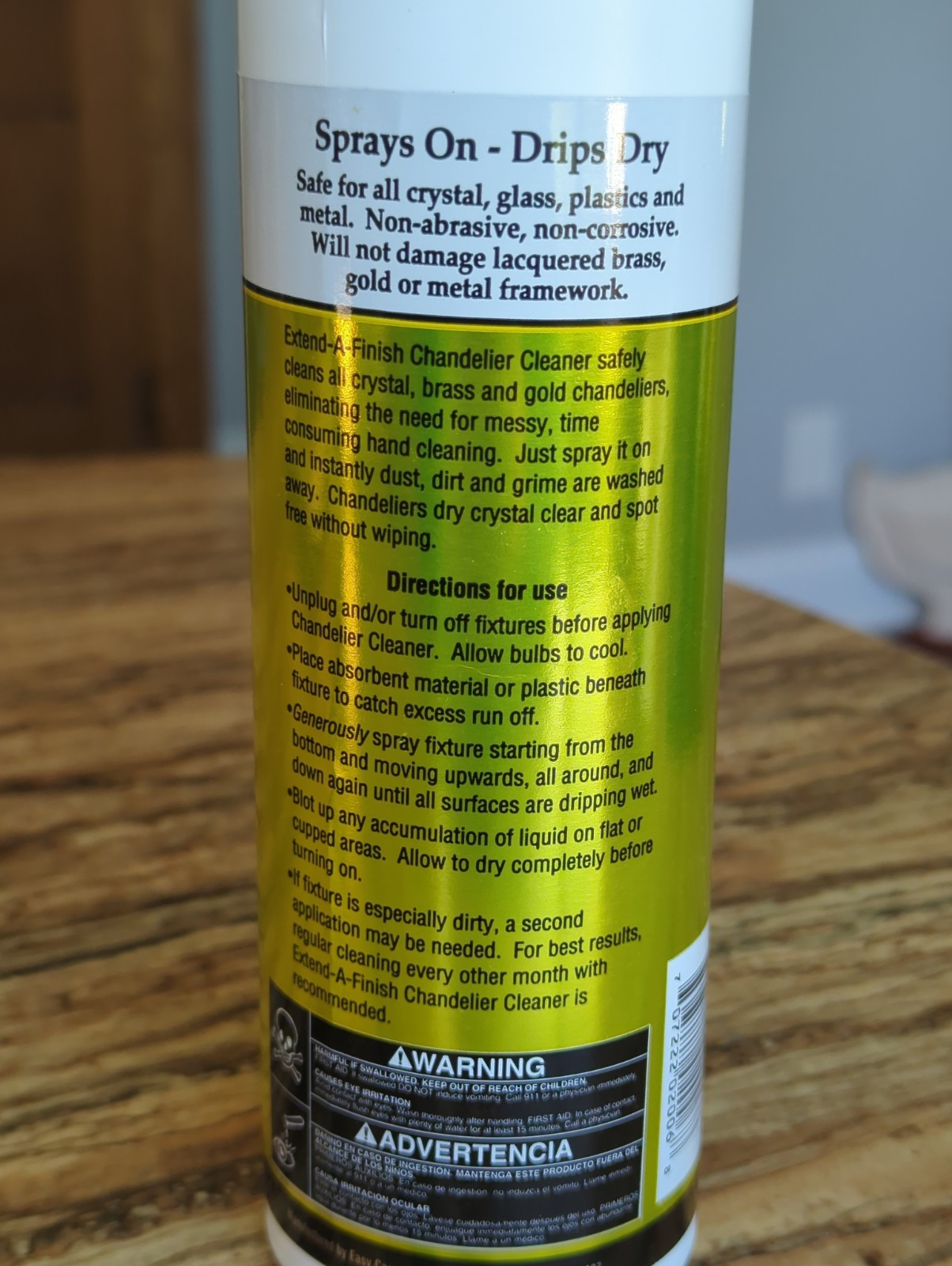 Extend A Finish Chandelier Cleaner 16oz Drip Dry Glass Crystal