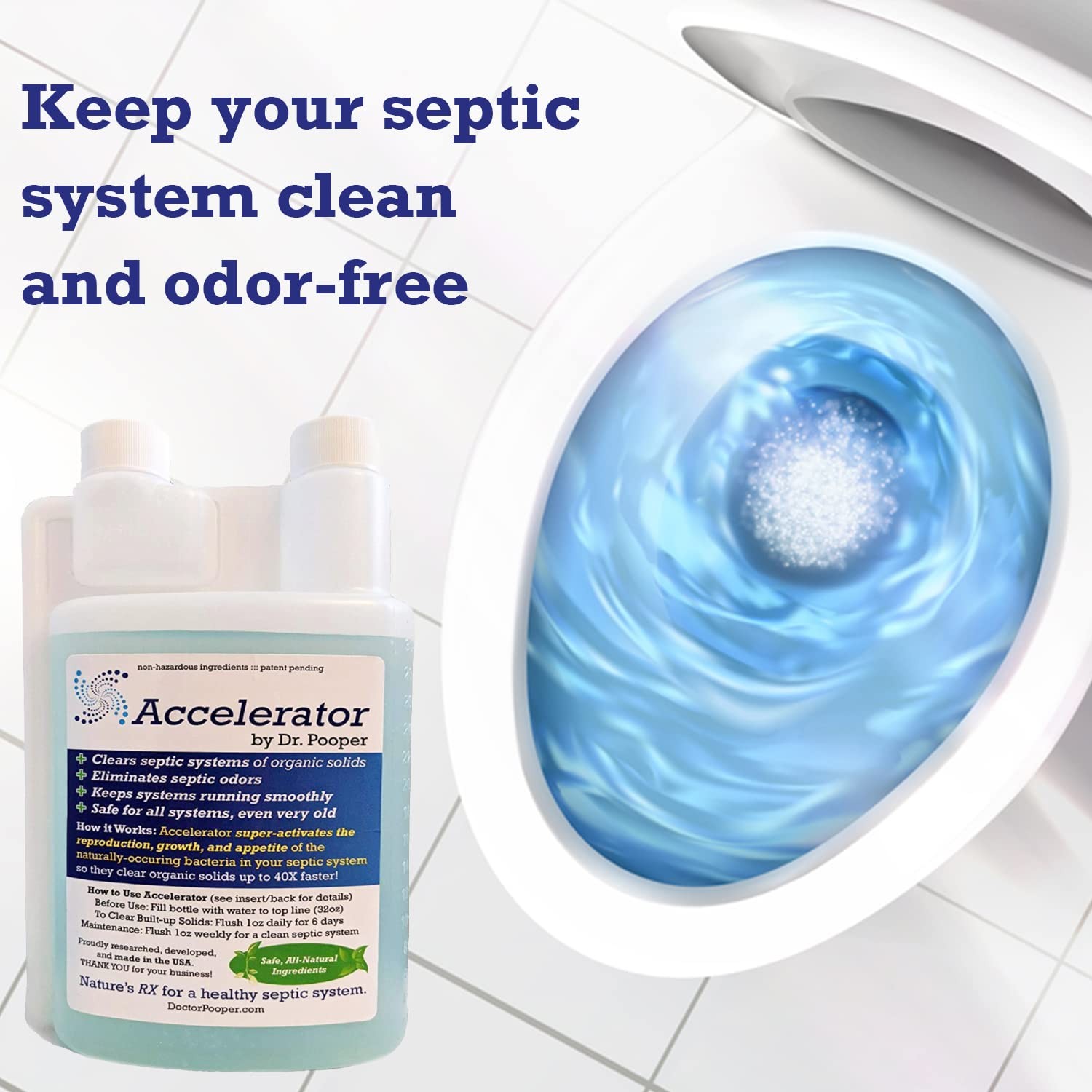 Dr. Pooper Accelerator Septic Tank Treatment Environment Friendly Septic System