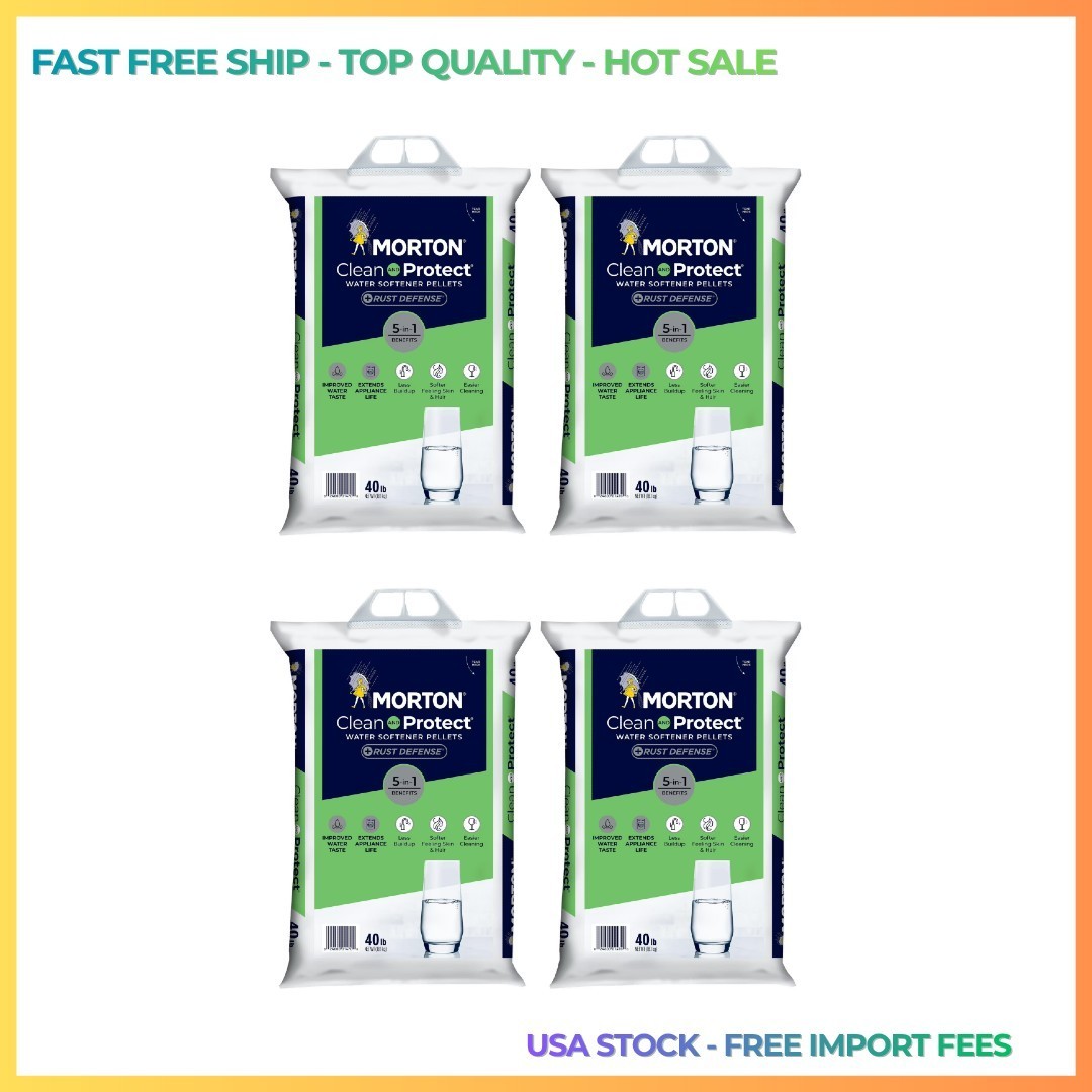 4P Morton Clean and Protect Plus Rust Defense Water Softener Salt Pellets, 40 lb