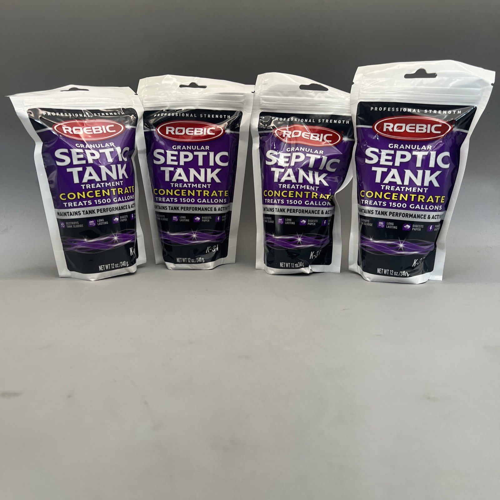 Roebic K-37 12 Oz. Granular Septic Tank Treatment K37BAG Pack of 4 Roebic K37BAG