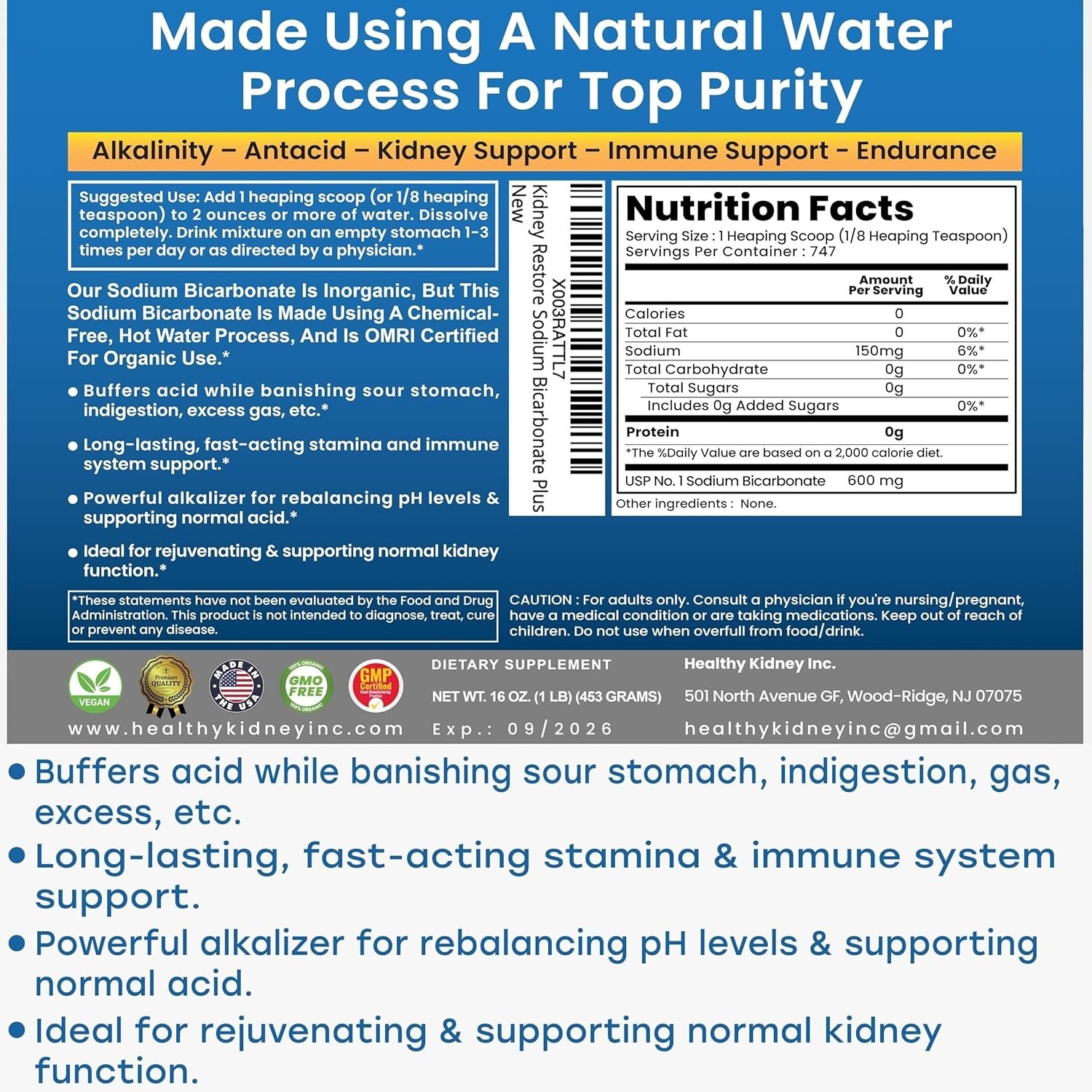 Pure Nature’s Sodium Bicarbonate for Health & Wellness