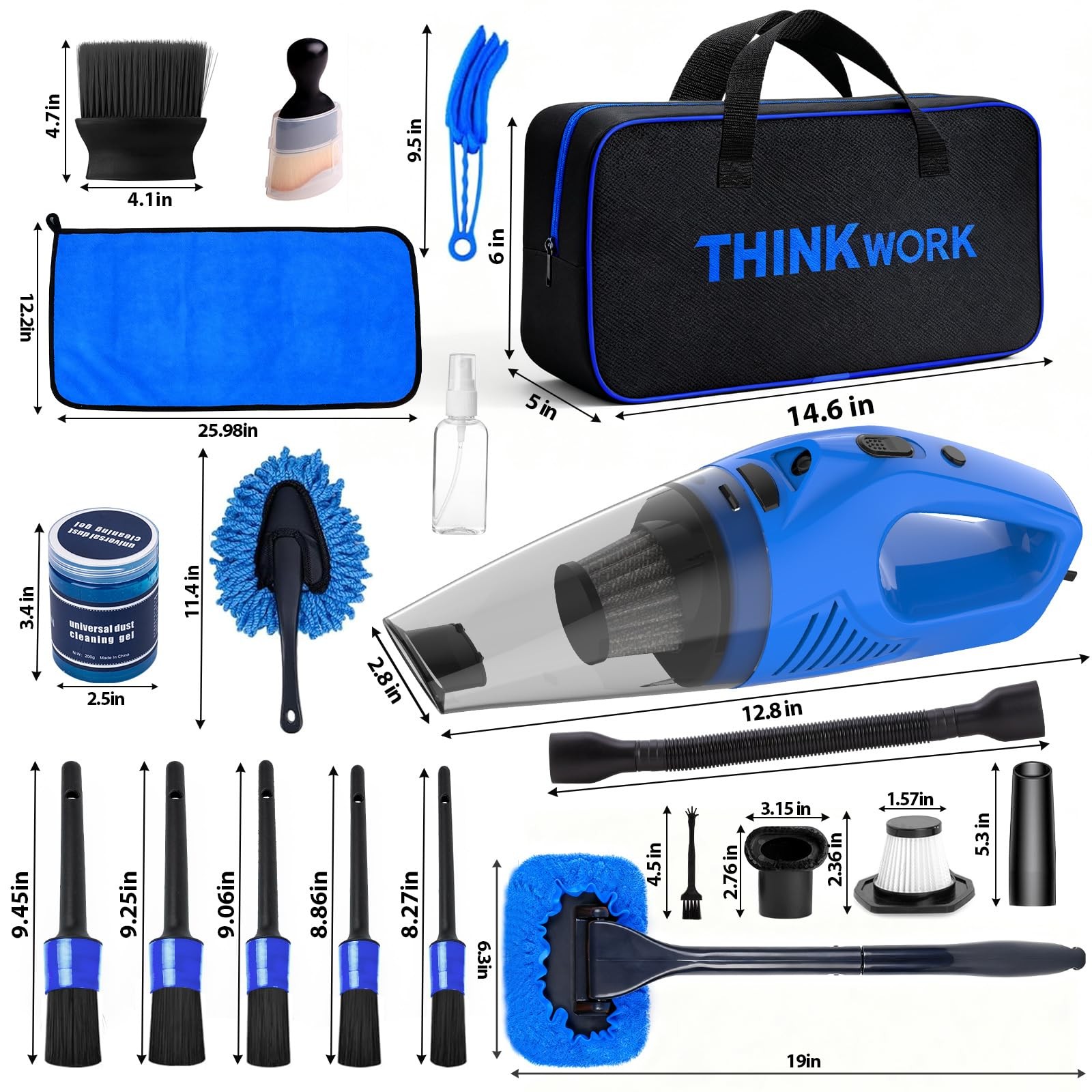 Car Cleaning Kit Car Detailing Kit,Car Cleaning Kit Interior Cleaner with Hig…