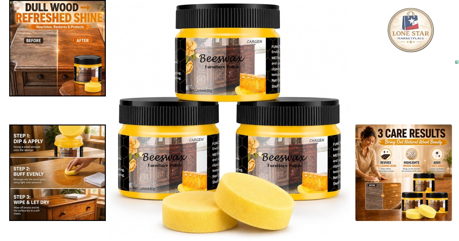Natural Beeswax Furniture Polish with Carnauba Wax – Revitalize Wood Surfaces