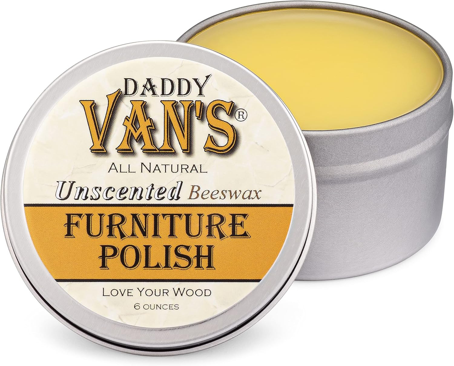 Daddy Van’S All Natural Beeswax Furniture Polish – Unscented, Food-Safe Wood Wax