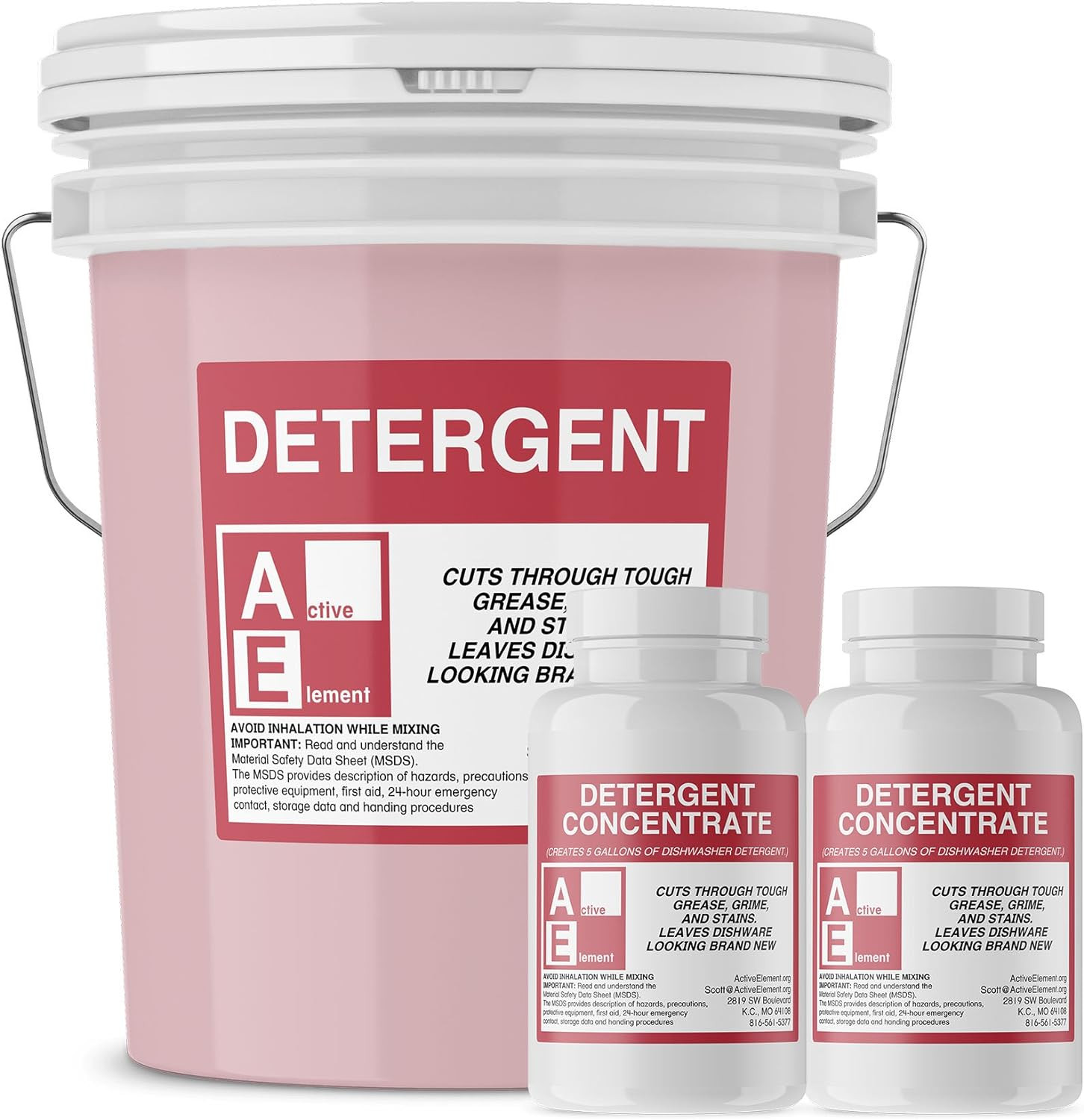 Commercial Dishwasher Detergent – Makes One 5 Gallon Pail – Industrial Dish Dete