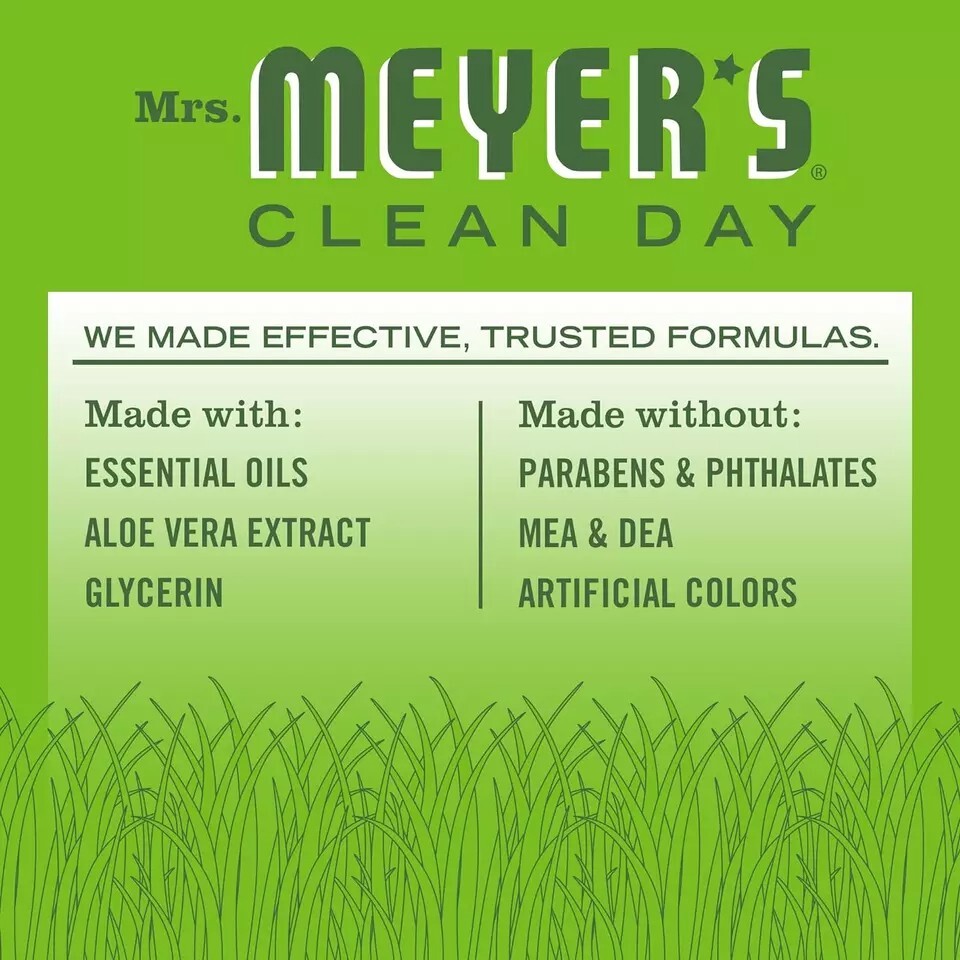 Mrs. Meyer’s Clean Day Liquid Dish Soap, Fresh Cut Grass Scent, 16 Ounce Bottle