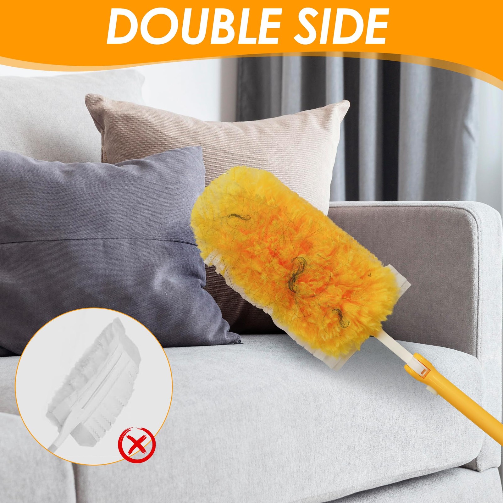 Dusters for Cleaning with 20 Refills for Flash Magnet 1 Handle 360 Degree Heavy