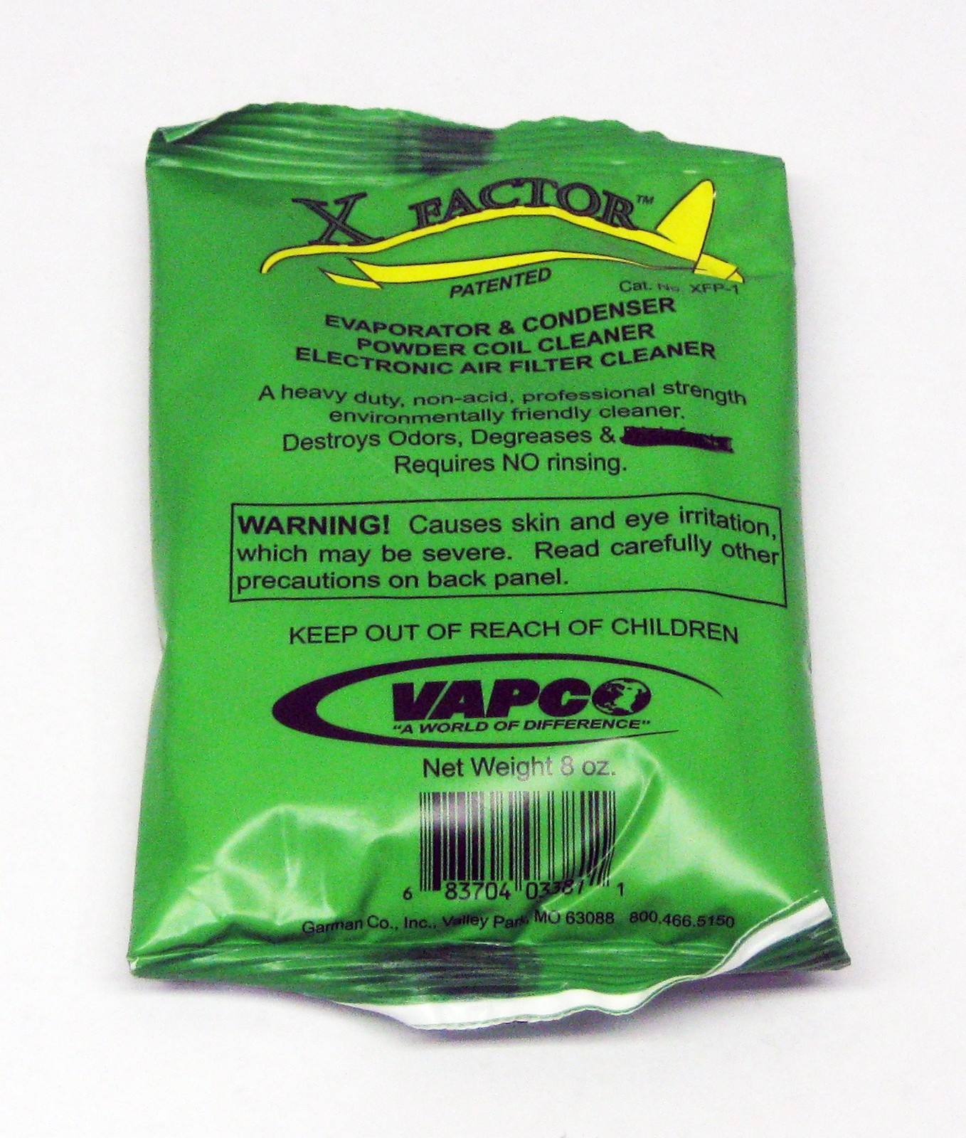 VapcoXFP-1 X-Factor HVAC Powerful Odor-Eliminating Cleaner Powder 8oz