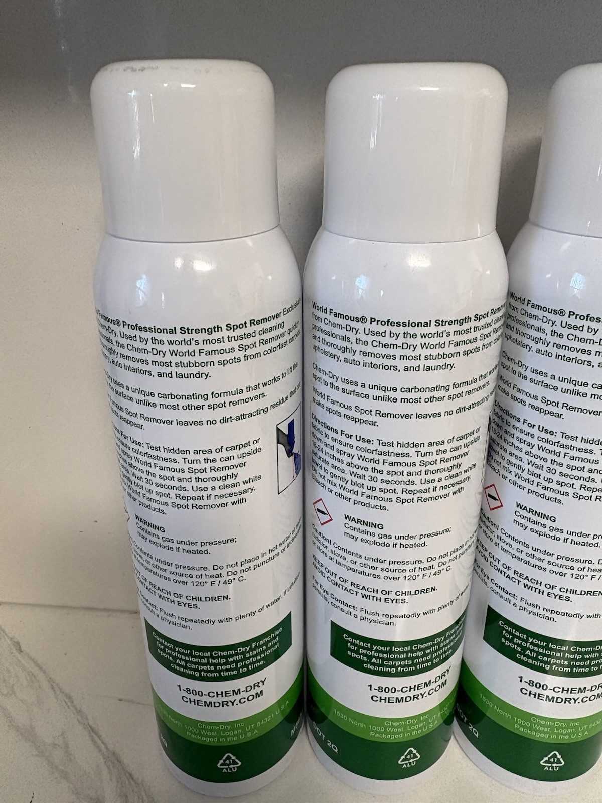 Chem Dry Professional Strength Spot Remover Concentrate 3 Pk 20 oz Cans Chemdry