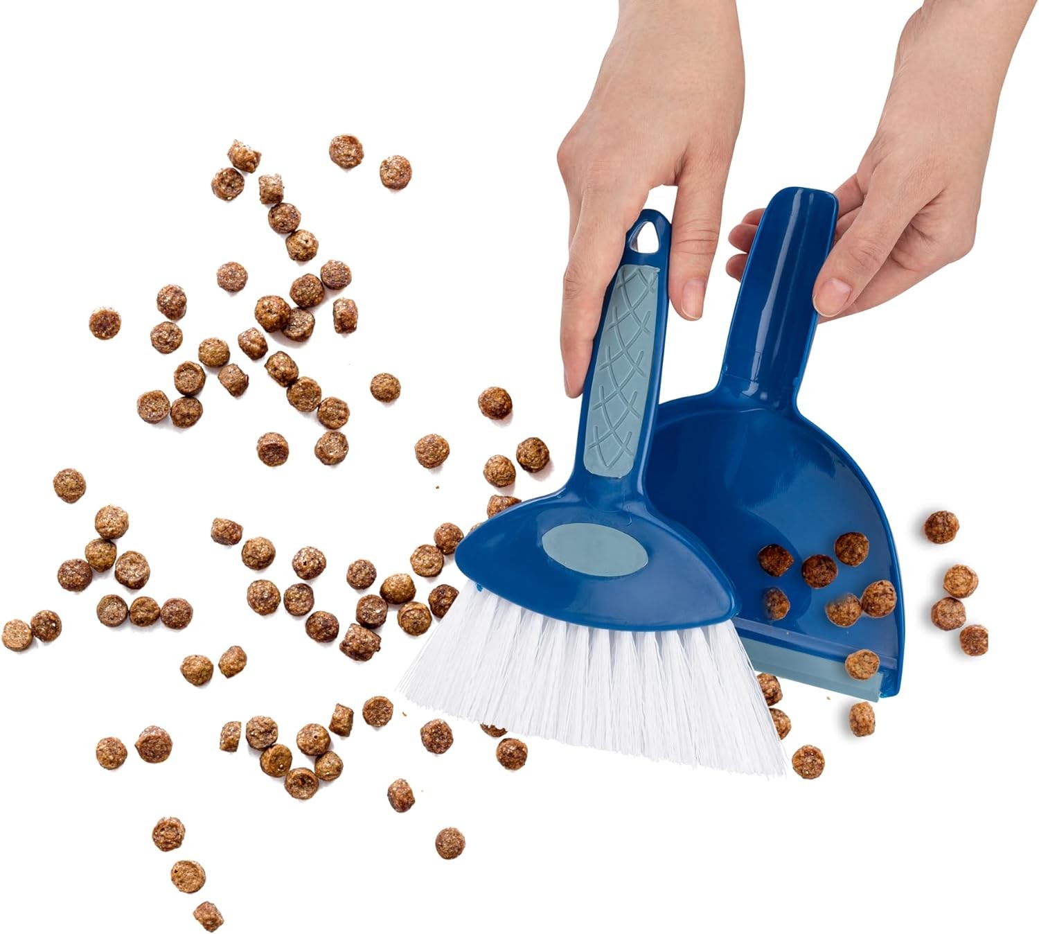 and Durable Small Hand Broom with Snap-on Dust Pan