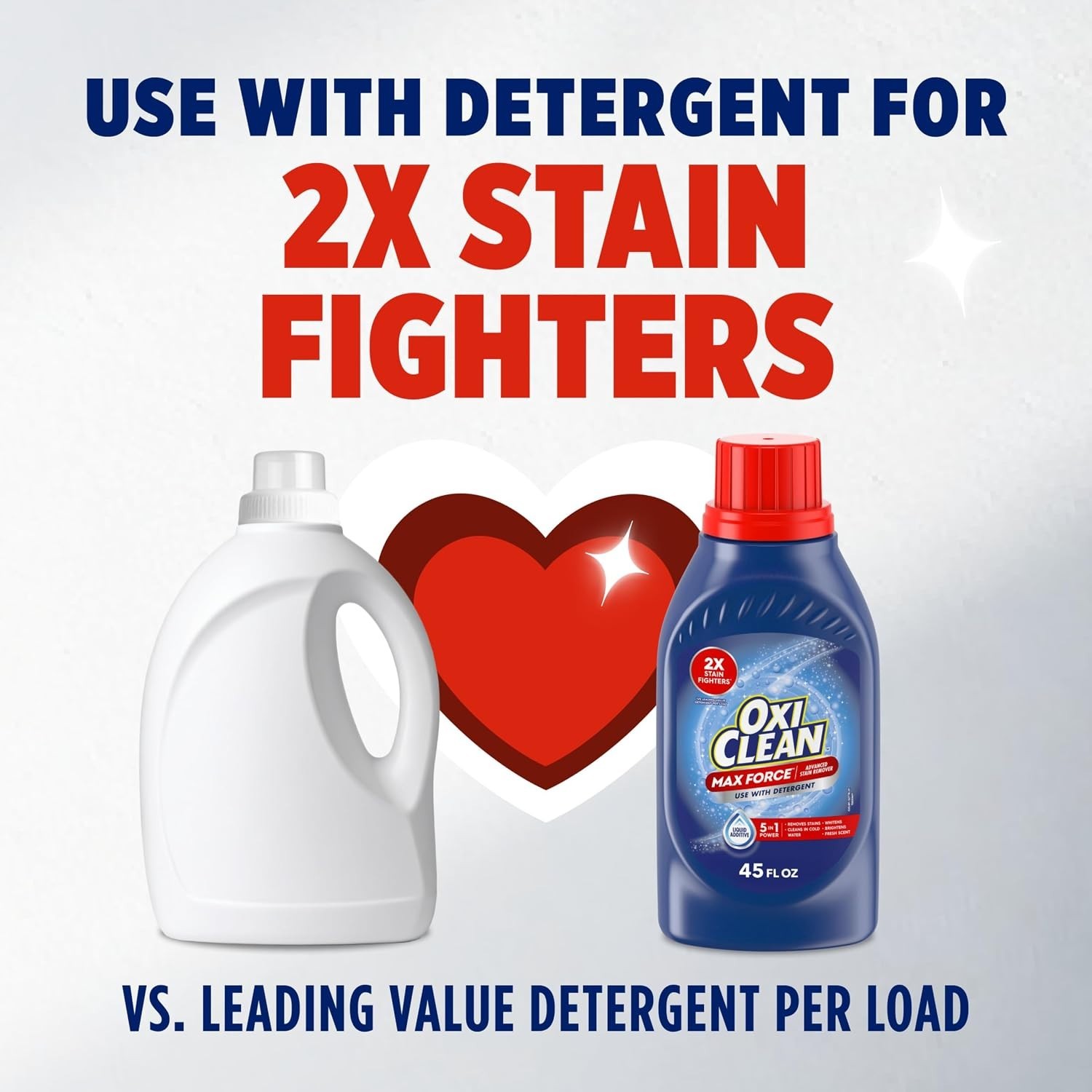 Max Force 45 Fl Oz Baby Stain Remover – Color-Safe, Bleach-Free, 5-in-1 Power
