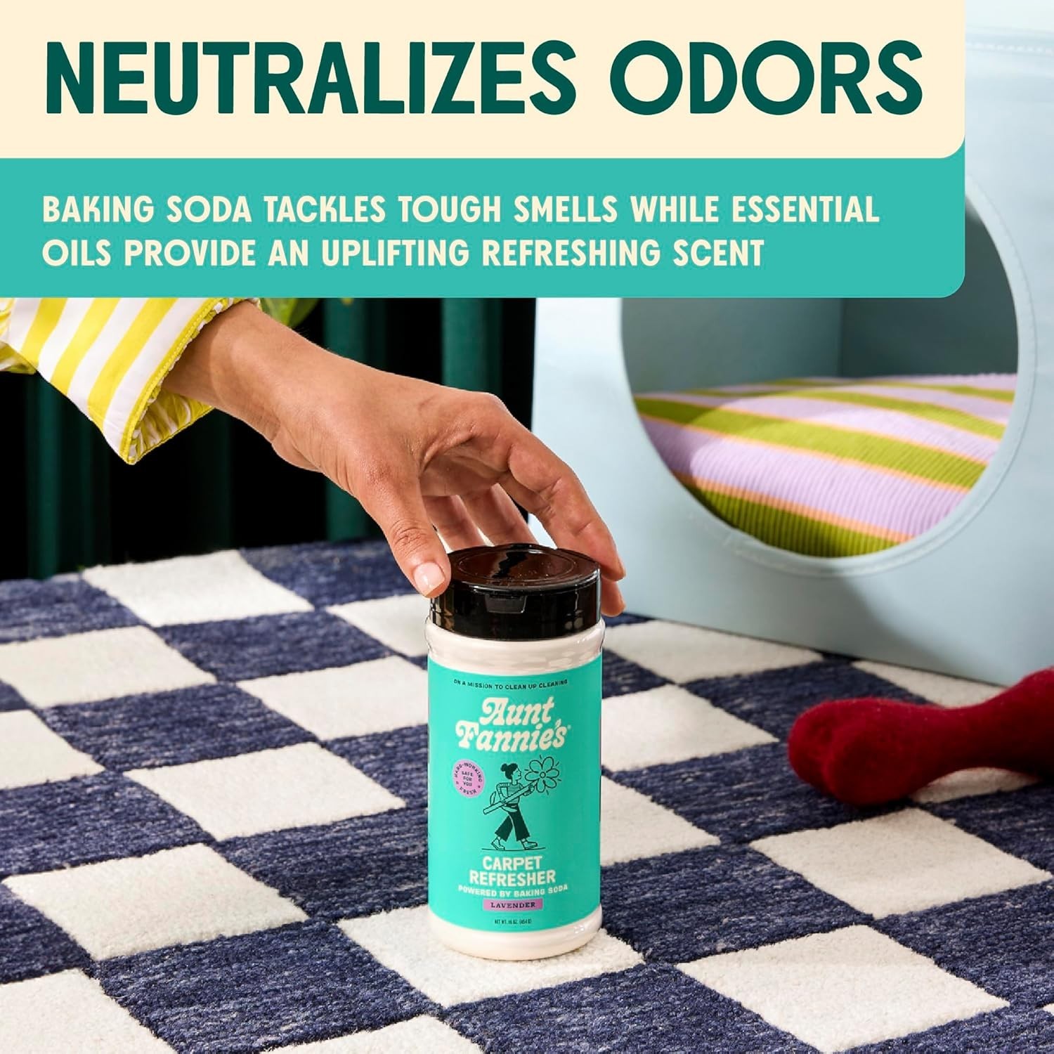Odor Eliminator Powder for Cats & Dogs, Lavender Scent