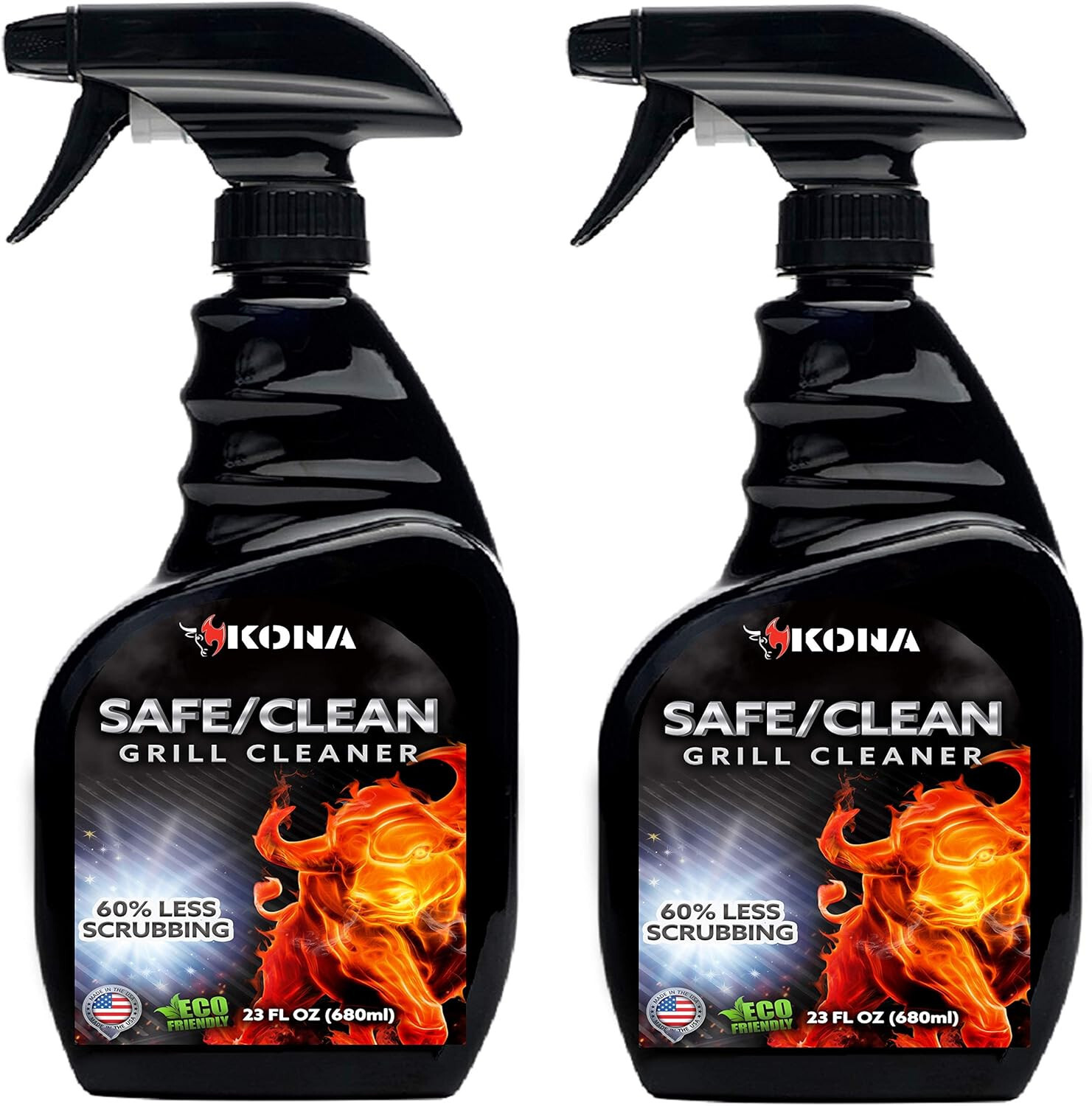 Kona Safe/Clean Grill Cleaner Spray – Heavy Duty – Eco Friendly 2 PACK
