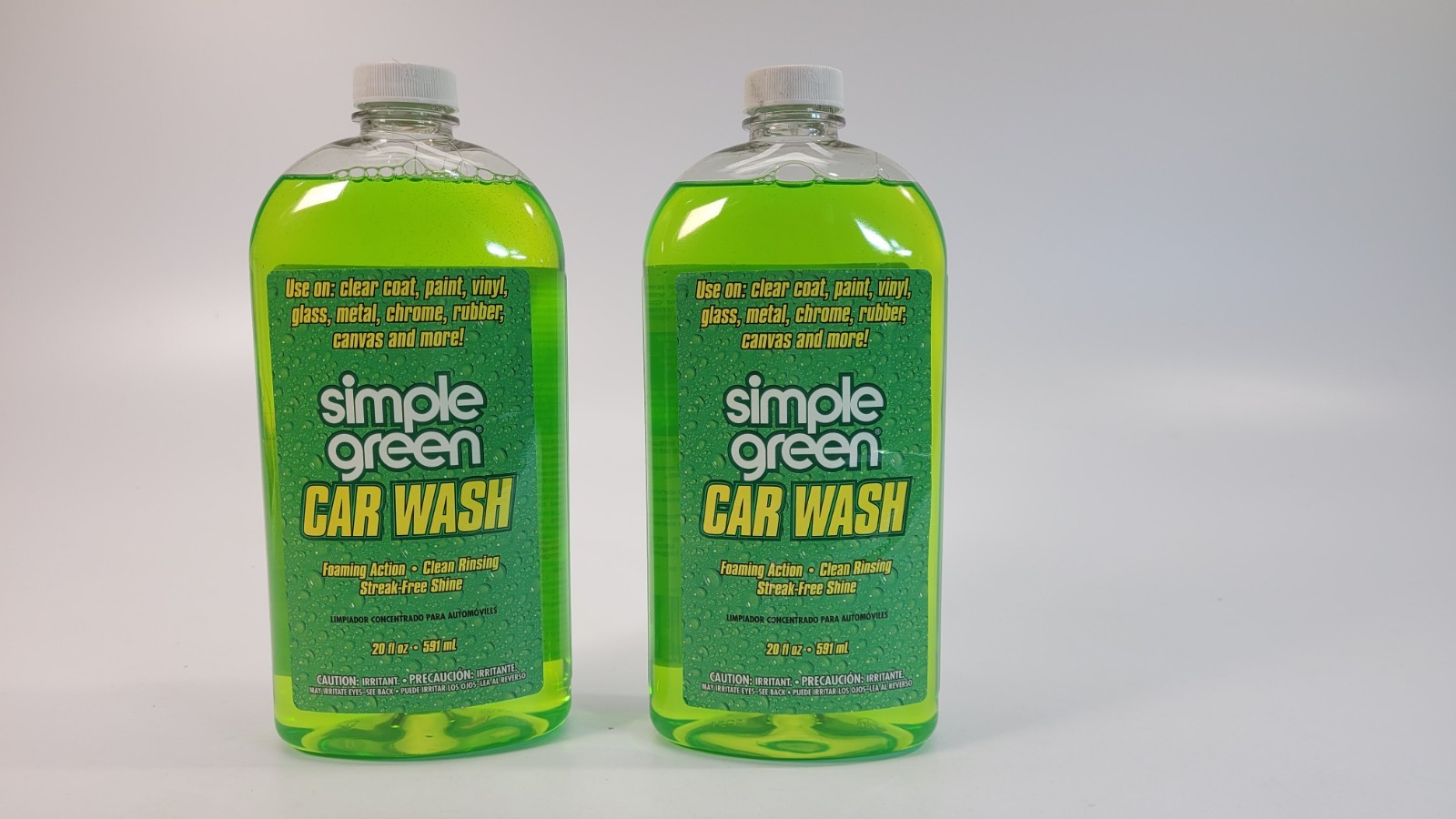 (2) Simple Green Car Wash 20 Oz Concentrated car wash foaming Clean rinsing