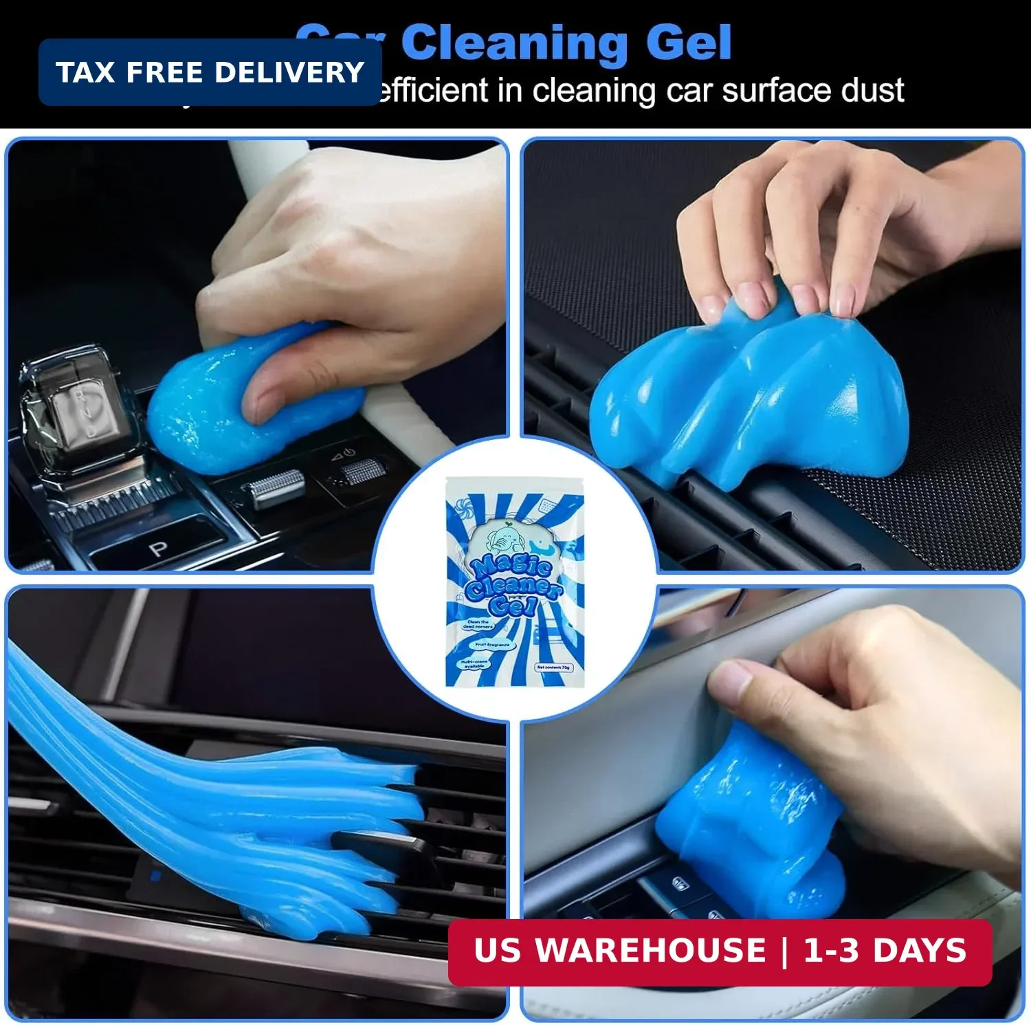 10PCS Car Detailing Cleaning Kit Interior Cleaner, Car Detailing Brushes, Car Du