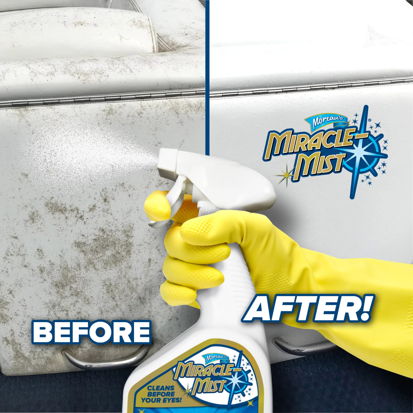 Miraclemist Instant, Mold and Mildew Spray Remover for RV and Boat’S Exterior an