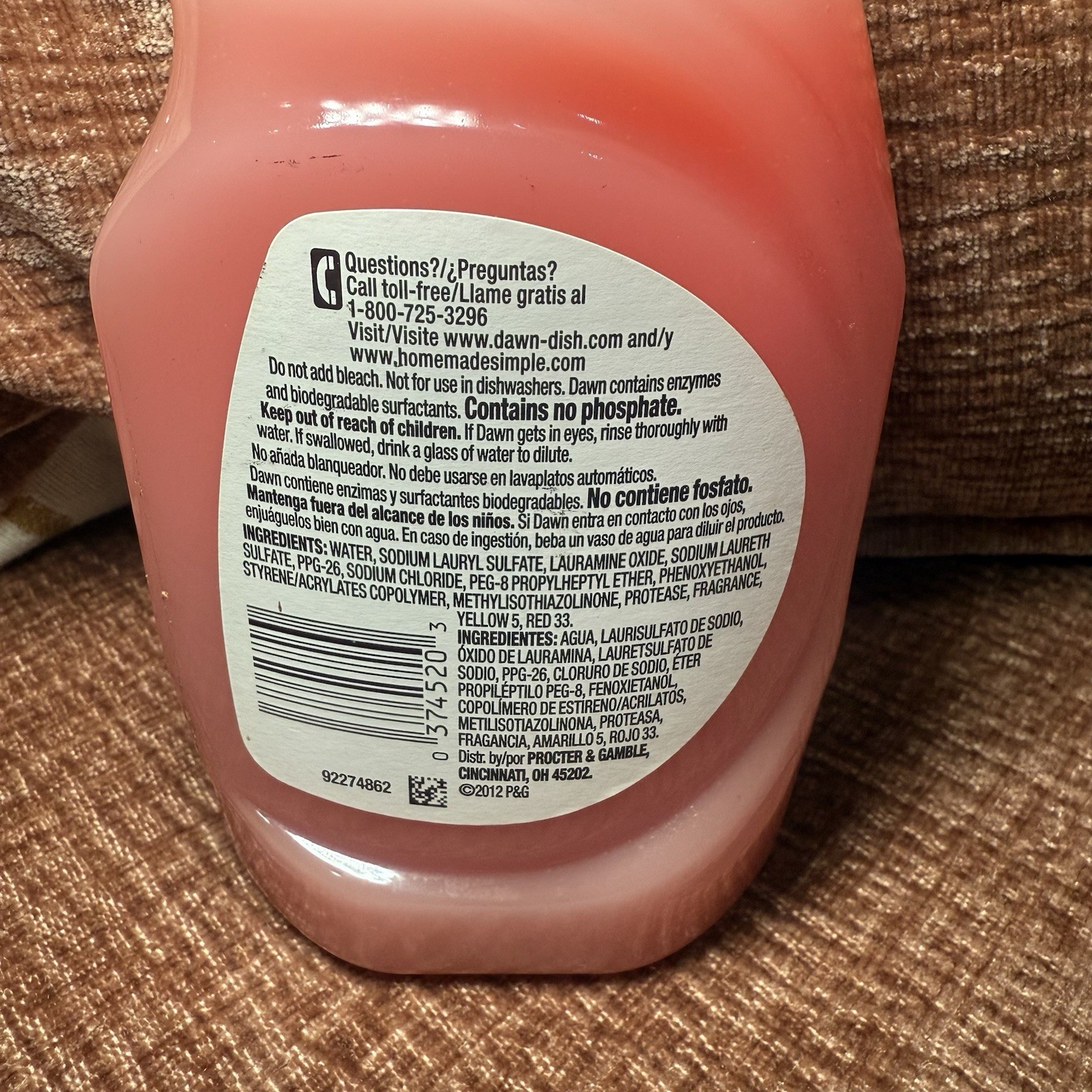 Dawn Dishwashing Liquid Olay Beauty Hand Renewal Pomegranate Splash [9 fl oz]