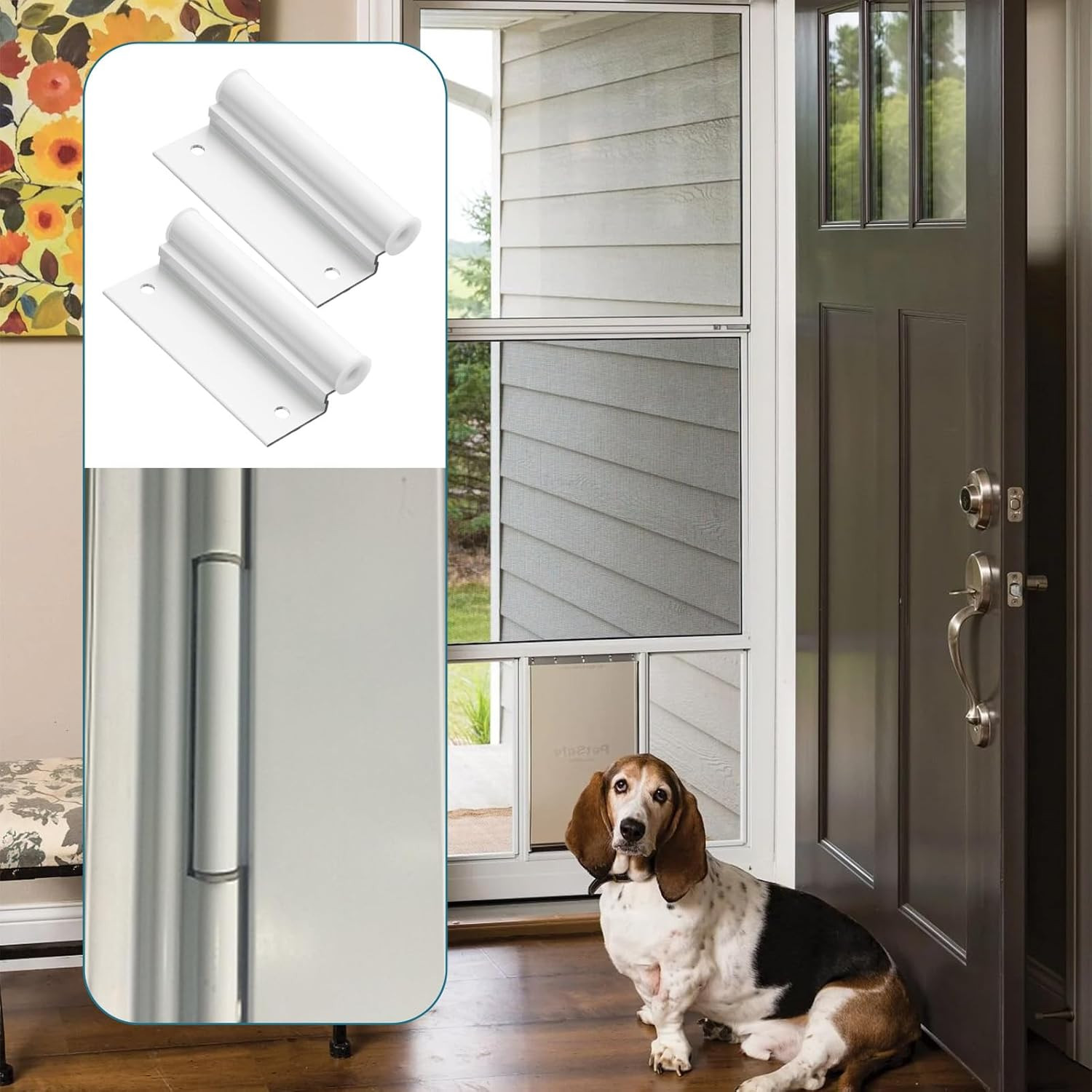 Lower Screen Door Hinge Leaf for Anderson Storm Door Hinge Replacement | Compati