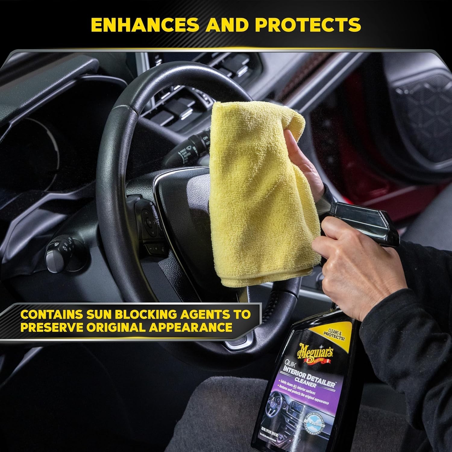 Quik Interior Detailer Cleaner – 24 Oz Spray for Pristine Automotive Interiors