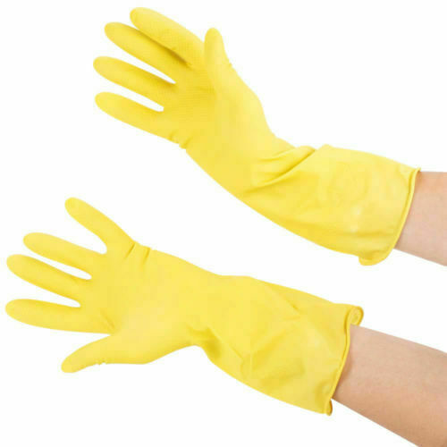 72 Pairs Yellow Cleaning Dish Gloves Professional Rubber Latex Gloves Wholesale
