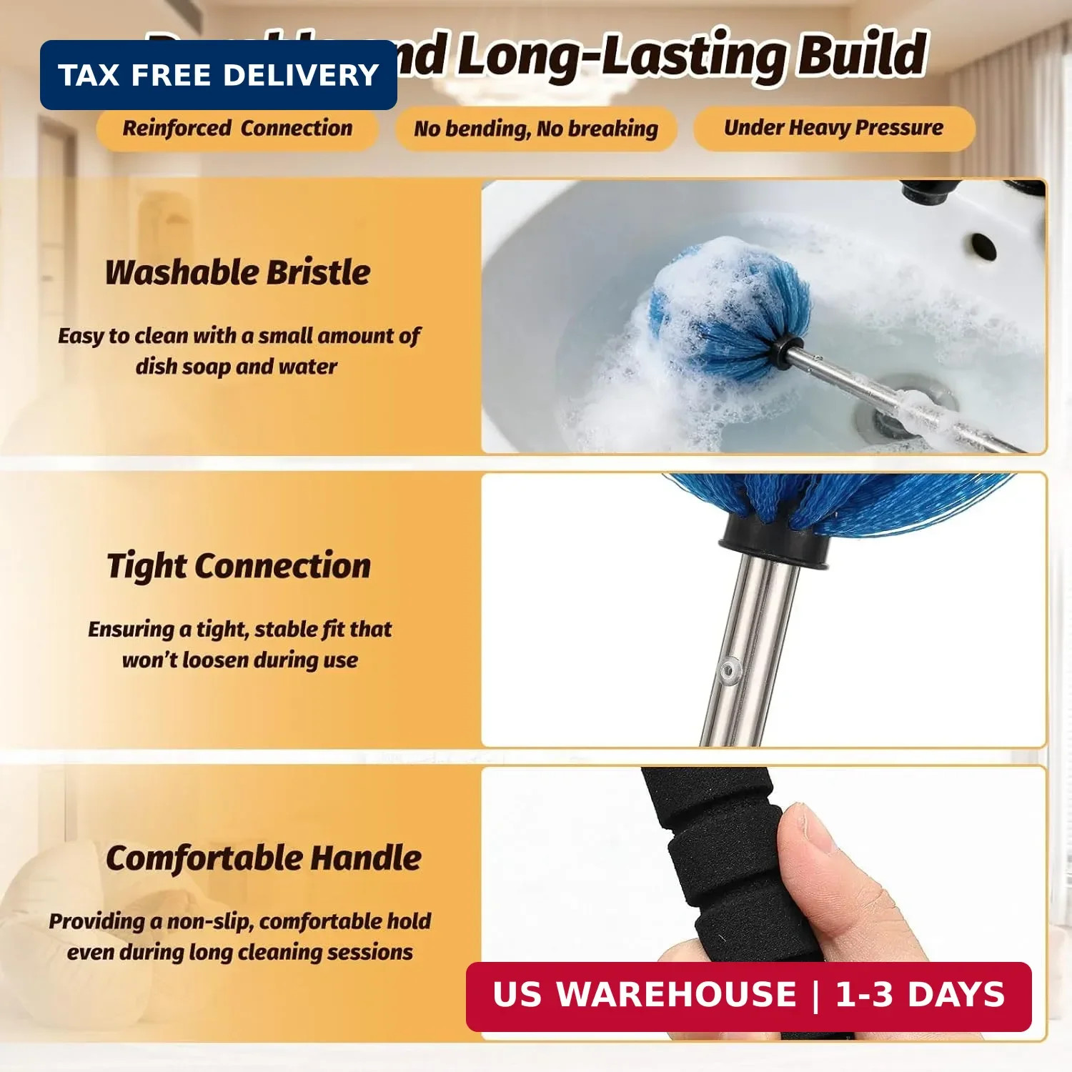 Cobweb Duster Brush with Extension Pole,Lightweight 5ft Long Spider Web Cobwebs