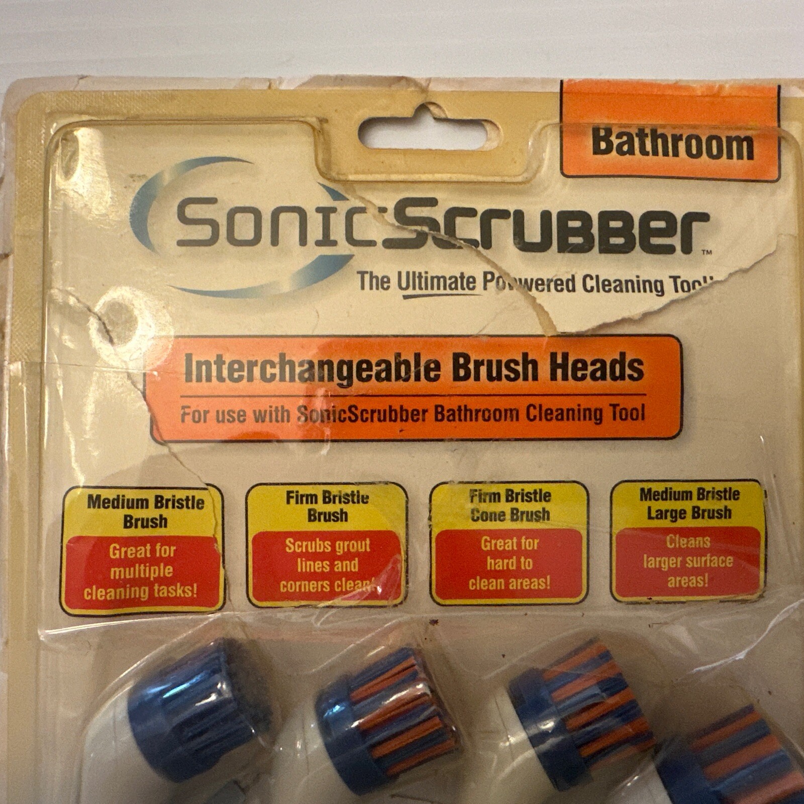 Rare Sonic Scrubber Medium and Firm Replacement Cleaning Brushes 4Pack New 2005