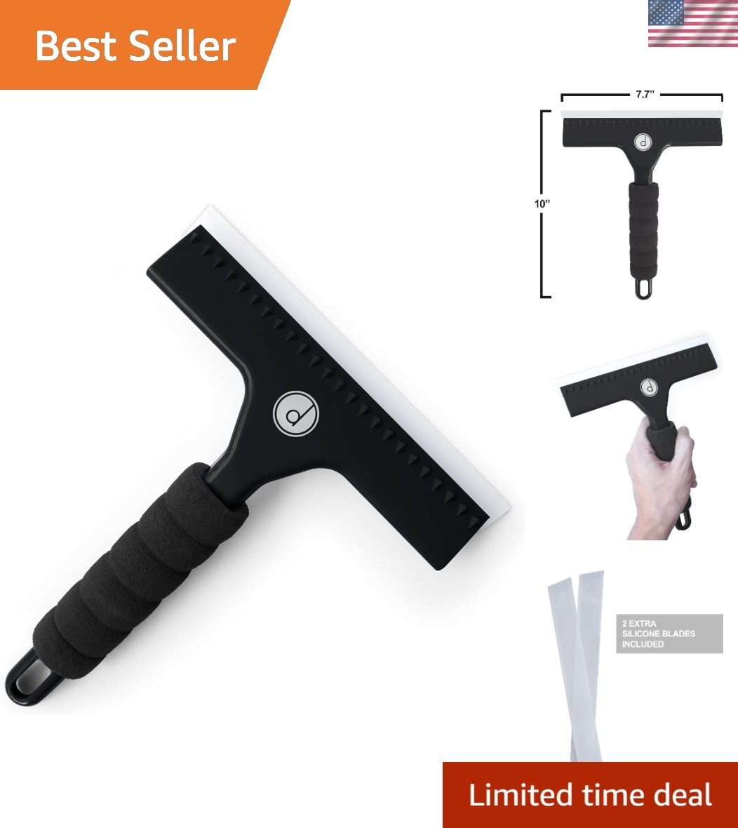 Versatile Silicone Squeegee with Comfortable Grip – Ideal for Glass & Windshield