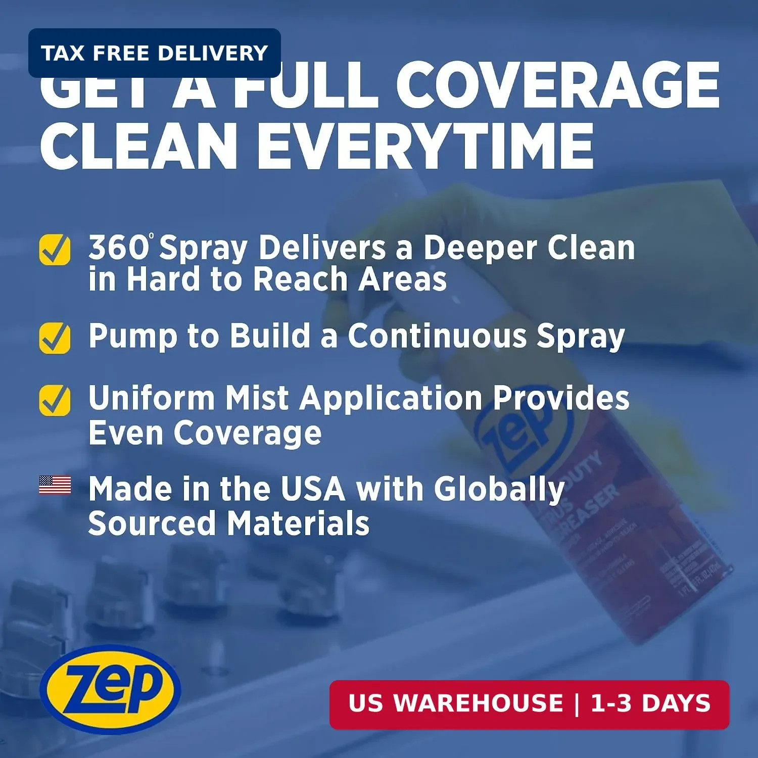 Zep Heavy Duty Citrus Degreaser and Cleaner Mist -16 fl oz ZUCIT20 – Removes Oil