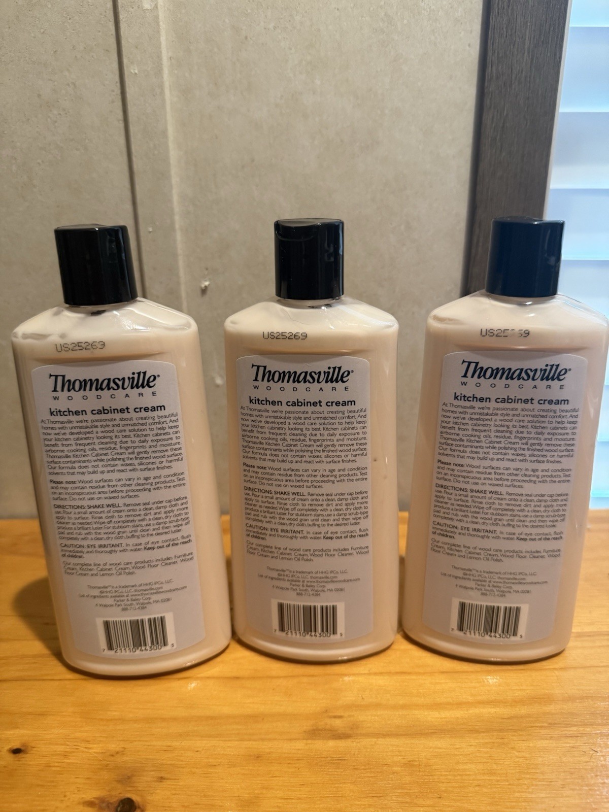 3 Pack Thomasville Kitchen Cabinet Cream For Wood Cleans Shines Protects 12oz