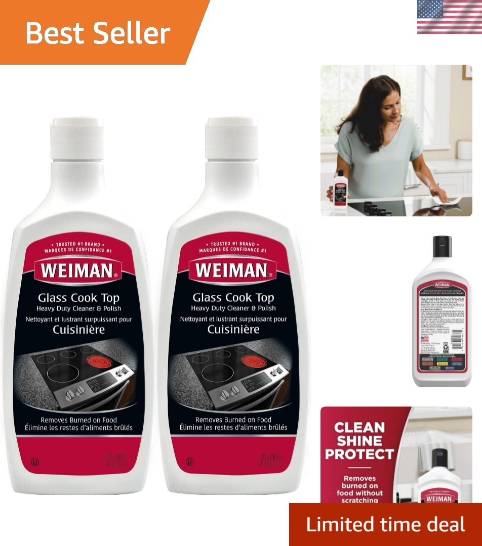 Non-Abrasive Glass Cooktop Polish & Cleaner – 20 Ounce for Sparkling Shine
